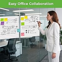 Vista 5 de Almohadillas adhesivas de caballete de 13 x 17 pulgadas, paquete de 3 hojas de papel de anclaje para profesores, papel autoadhesivo con parte