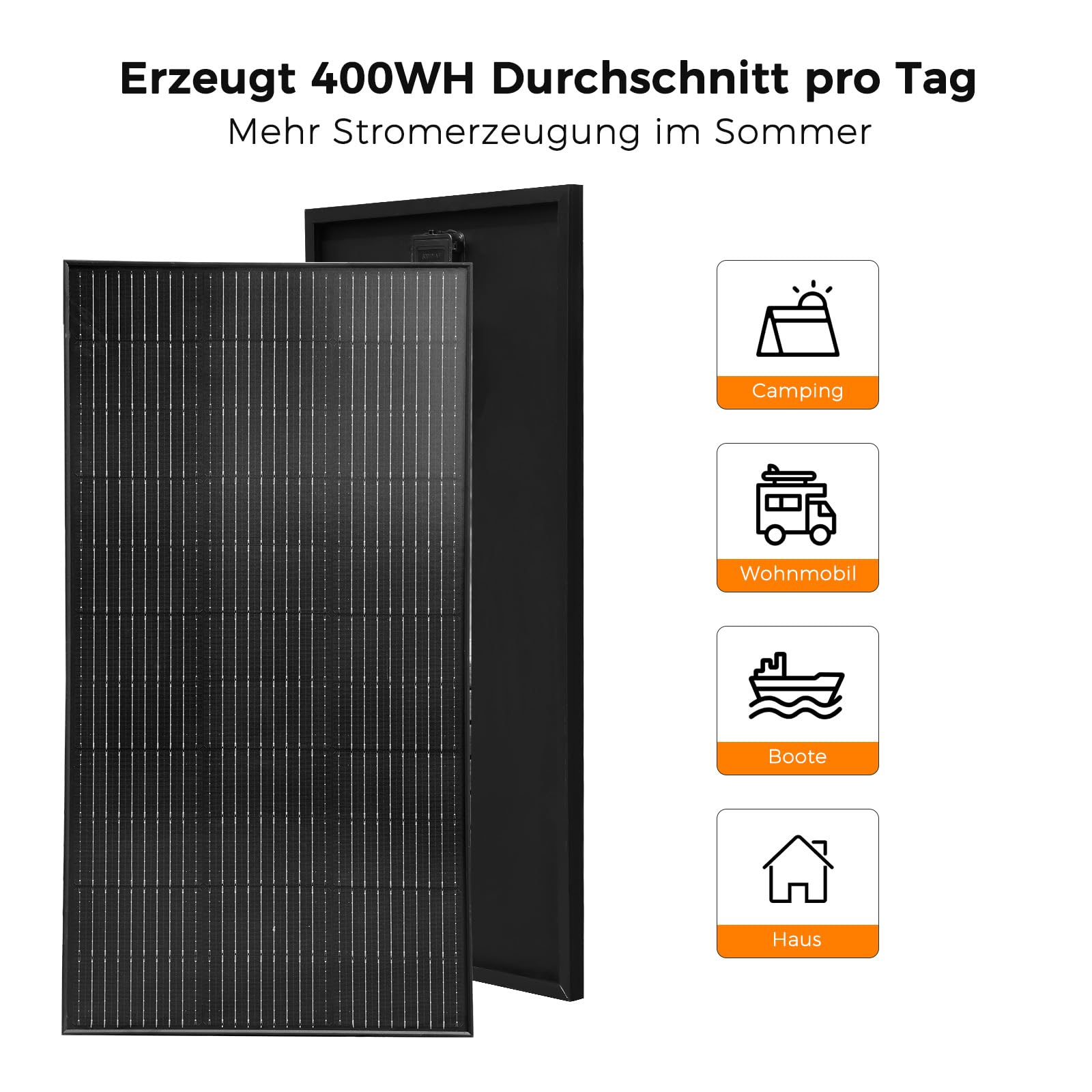 100W Solarpanel Kit Solar Set 12V, Schwarz 100 Watt Solarmodul + 20A Laderegler Solaranlage Komplettset für Wohnmobil, Boot, Wohnwagen, Dach, Balkon Pv Module