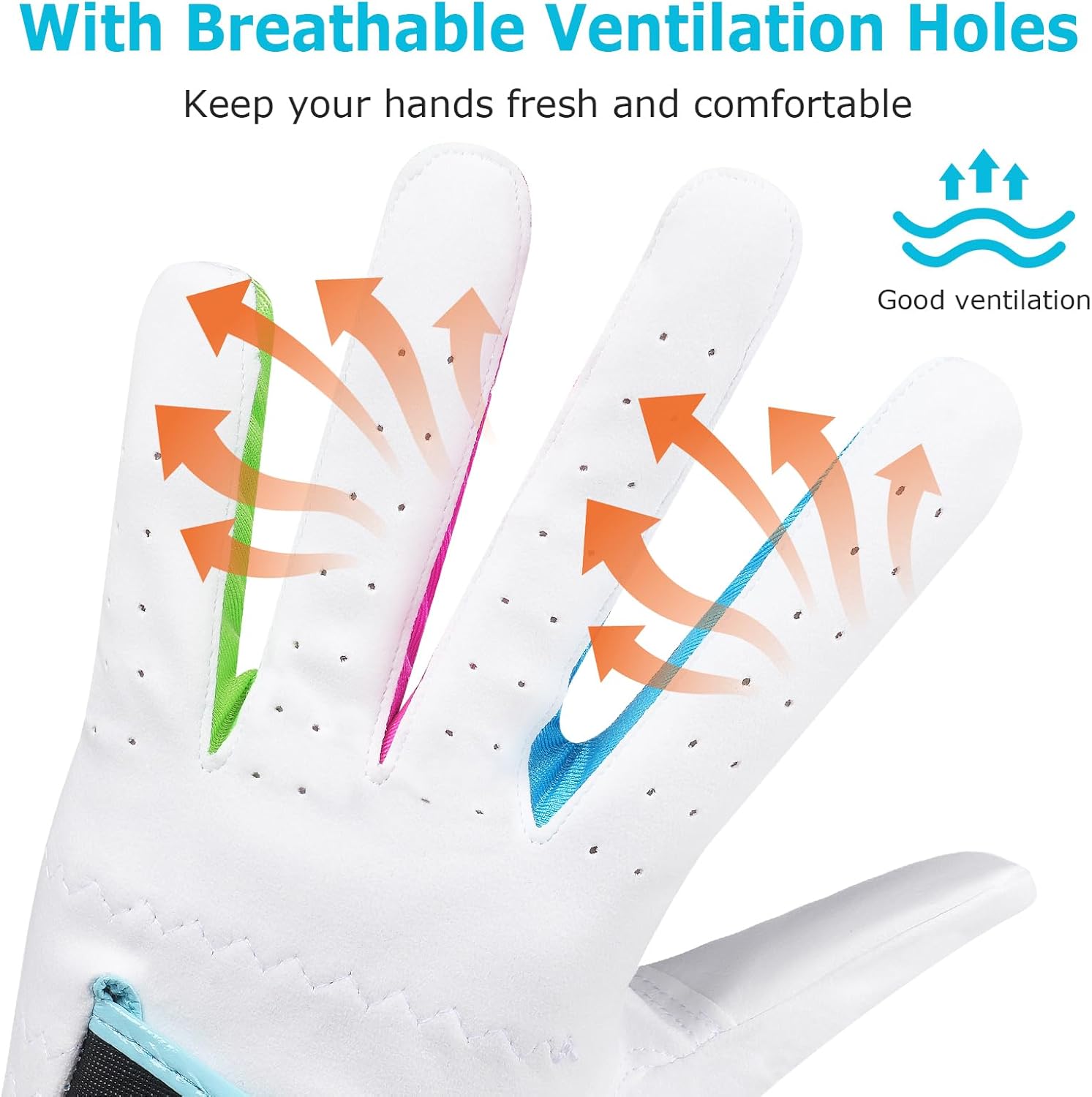 PGM Kids Golf Gloves Left/Right Hand Premium Breathable Youth Golf Gloves for Junior Toddler Boys and Girls - Image 3