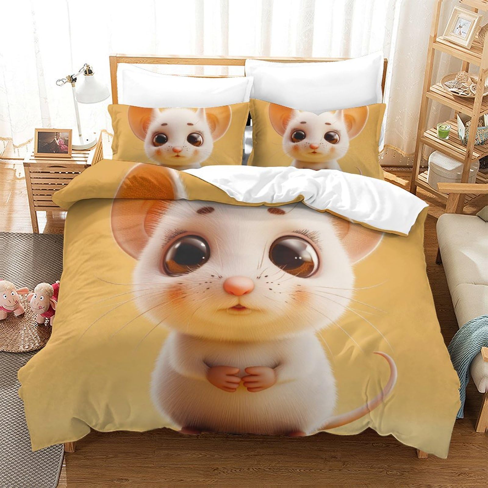 Bedding pour adolescents et housse de couette imprimée 3D 260x220cm zippée pour lit enfant