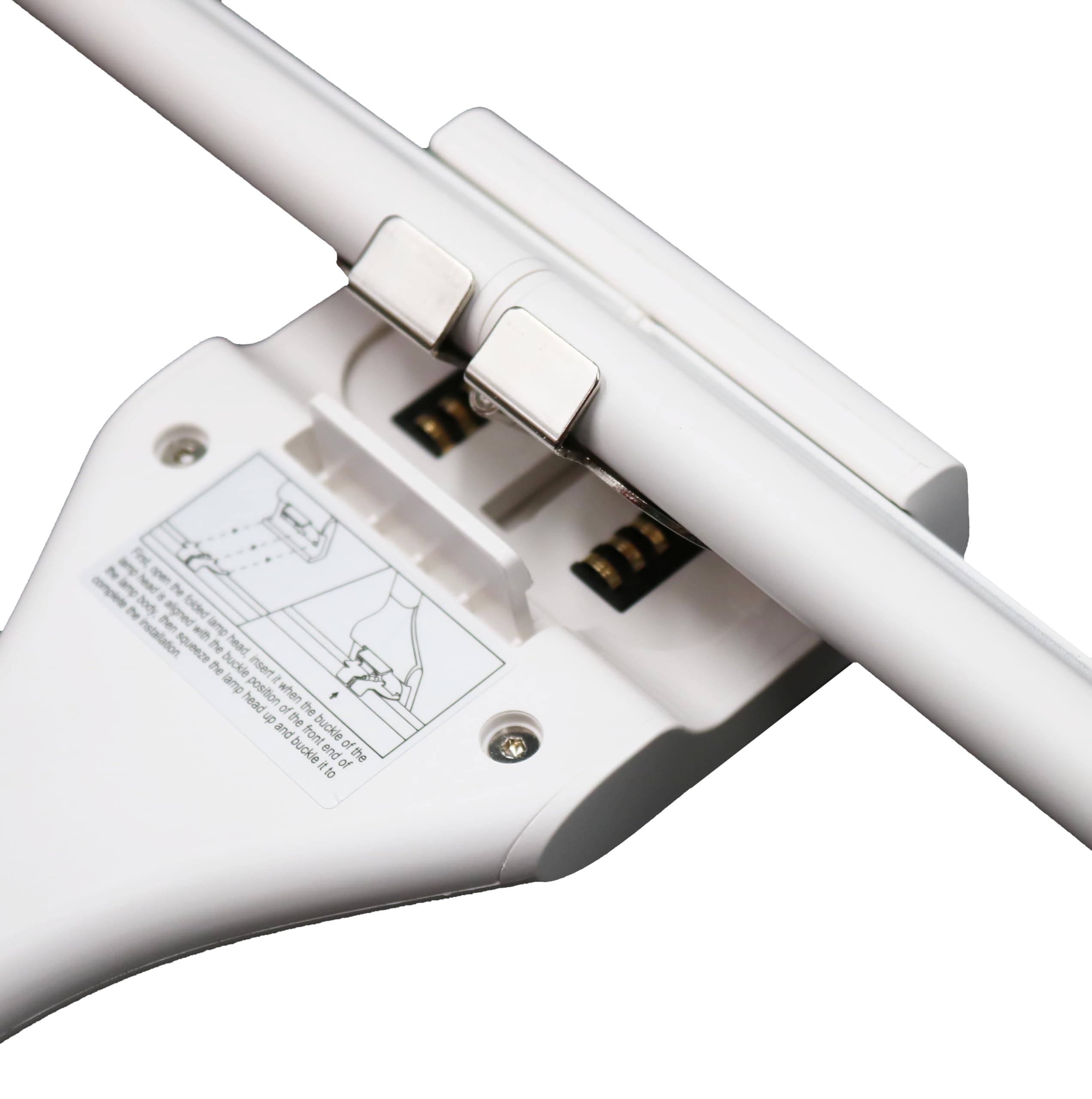 Unilux, STRATA BASE, lampa biurkowa LED z metalową podstawą, amplituda światła 66 cm, bezprzewodowy pilot, sterowanie dotykowe, 4 funkcje timera, ochrona oczu, port USB, nowoczesny design, biała