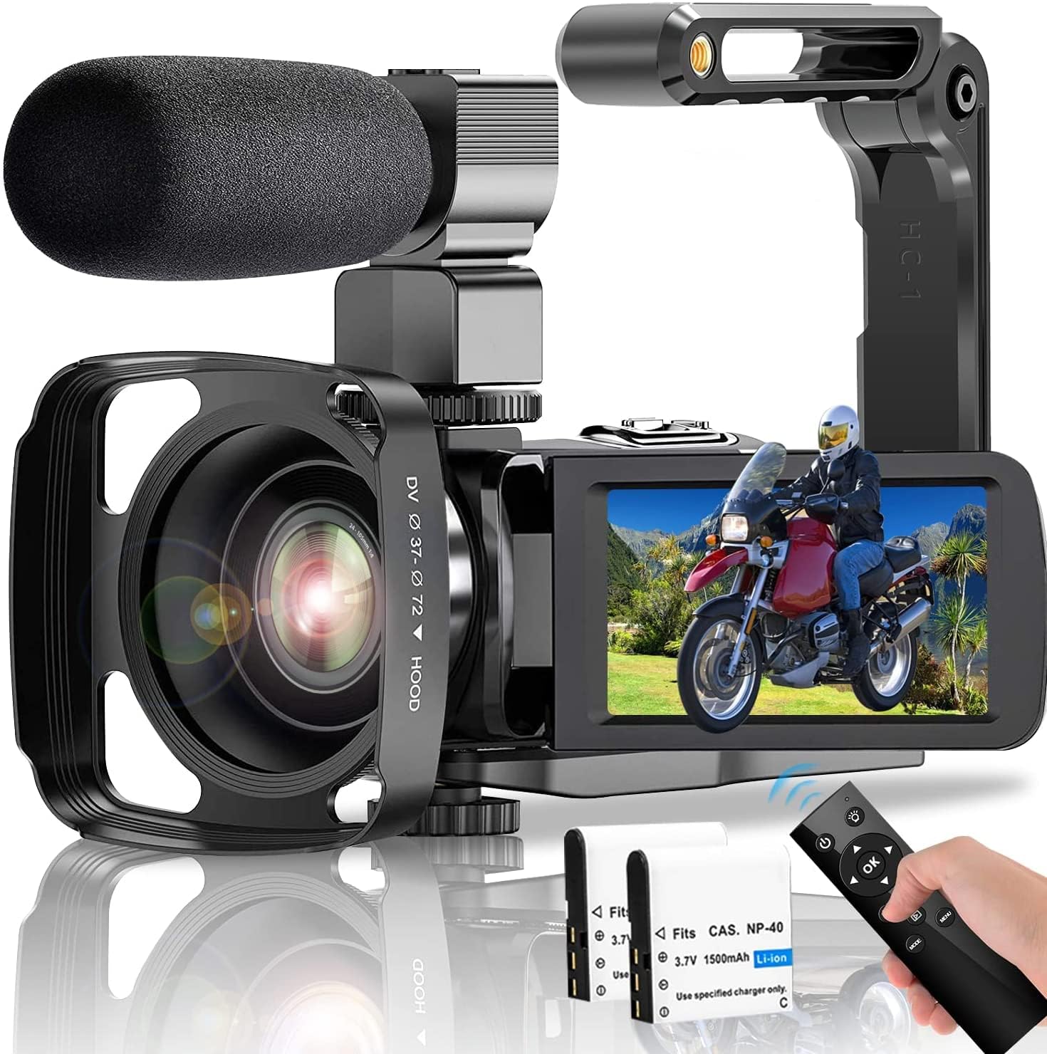 Yisence Tech 4K Video Camera Camcorder UHD 48MP WiFi IR