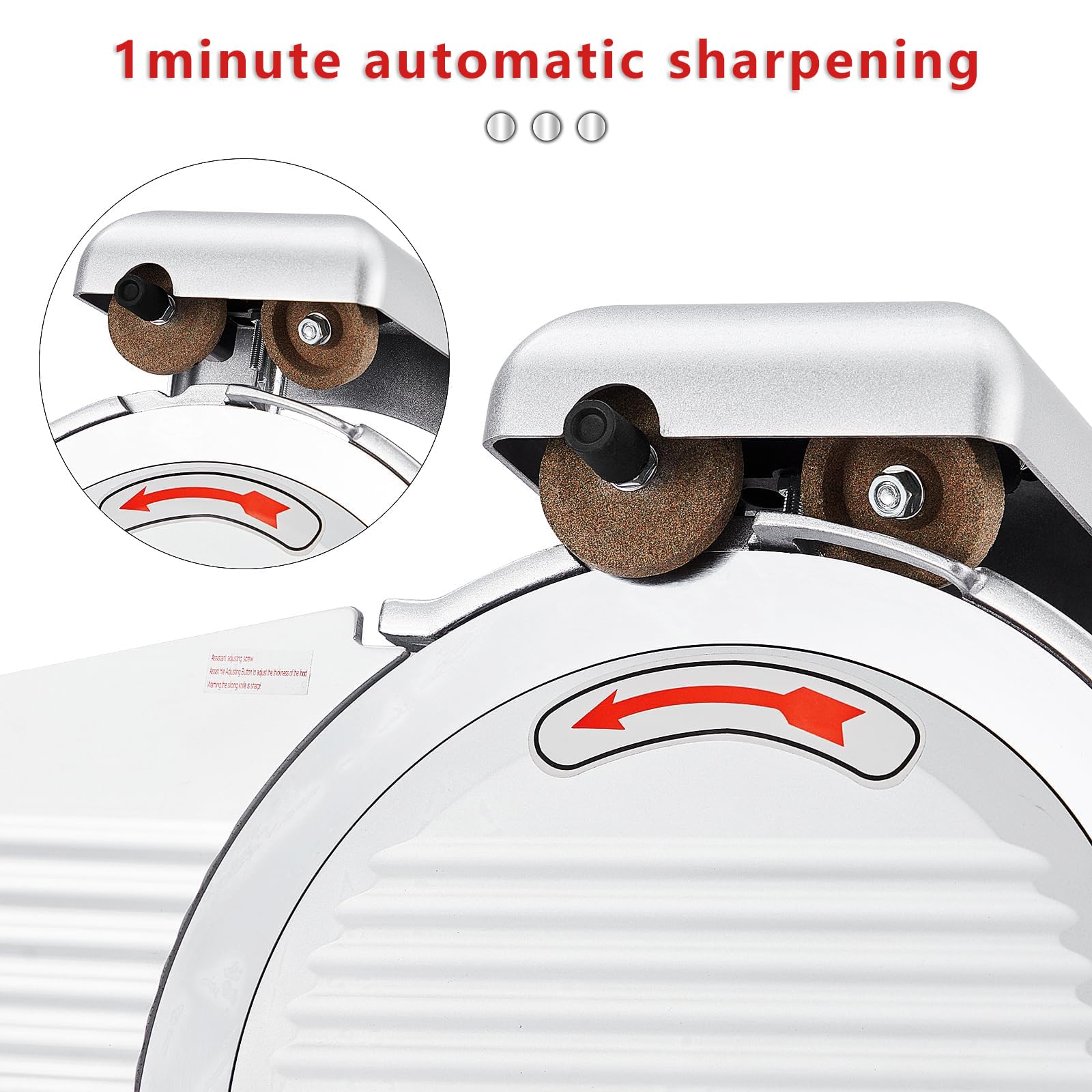 13 "Slicer de charcuterie en Acier Inoxydable, 50 tranches/Min et Serrure de sécurité, pour Porc surgelé/rôti de bœuf - équipement de Cuisine Commerciale
