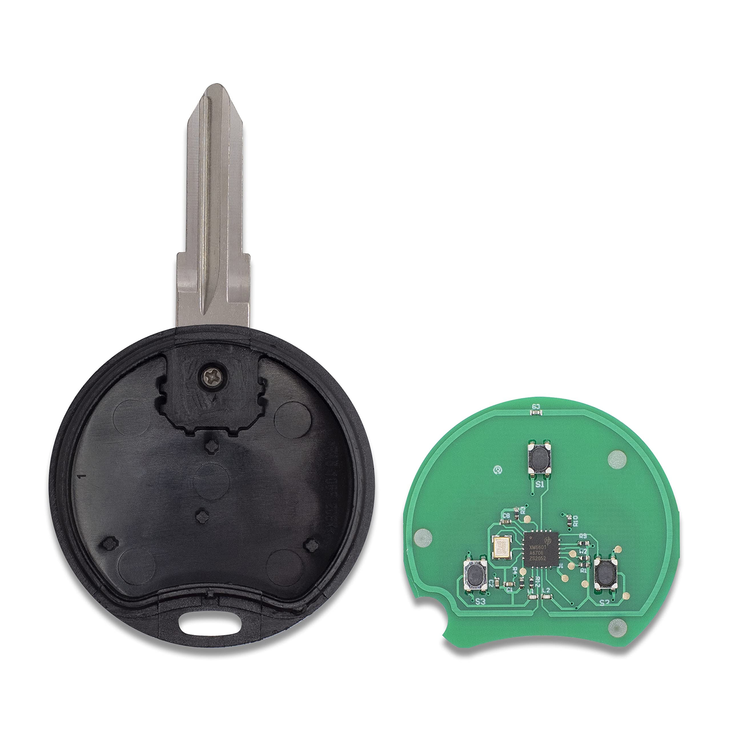 Per Mercedes Benz Smart Key Fob Fortwo Passion Roadster City, 3 pulsanti, custodia per chiave auto, batteria CR1225