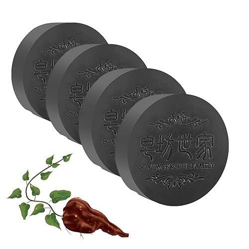 ABENERY Barra de champú multiflora de pelo negro y grueso, champú He Shou Wu, champú de extracto de He Shou Wu, cuidado del cabello negro natural disponible en Yaxa Colombia