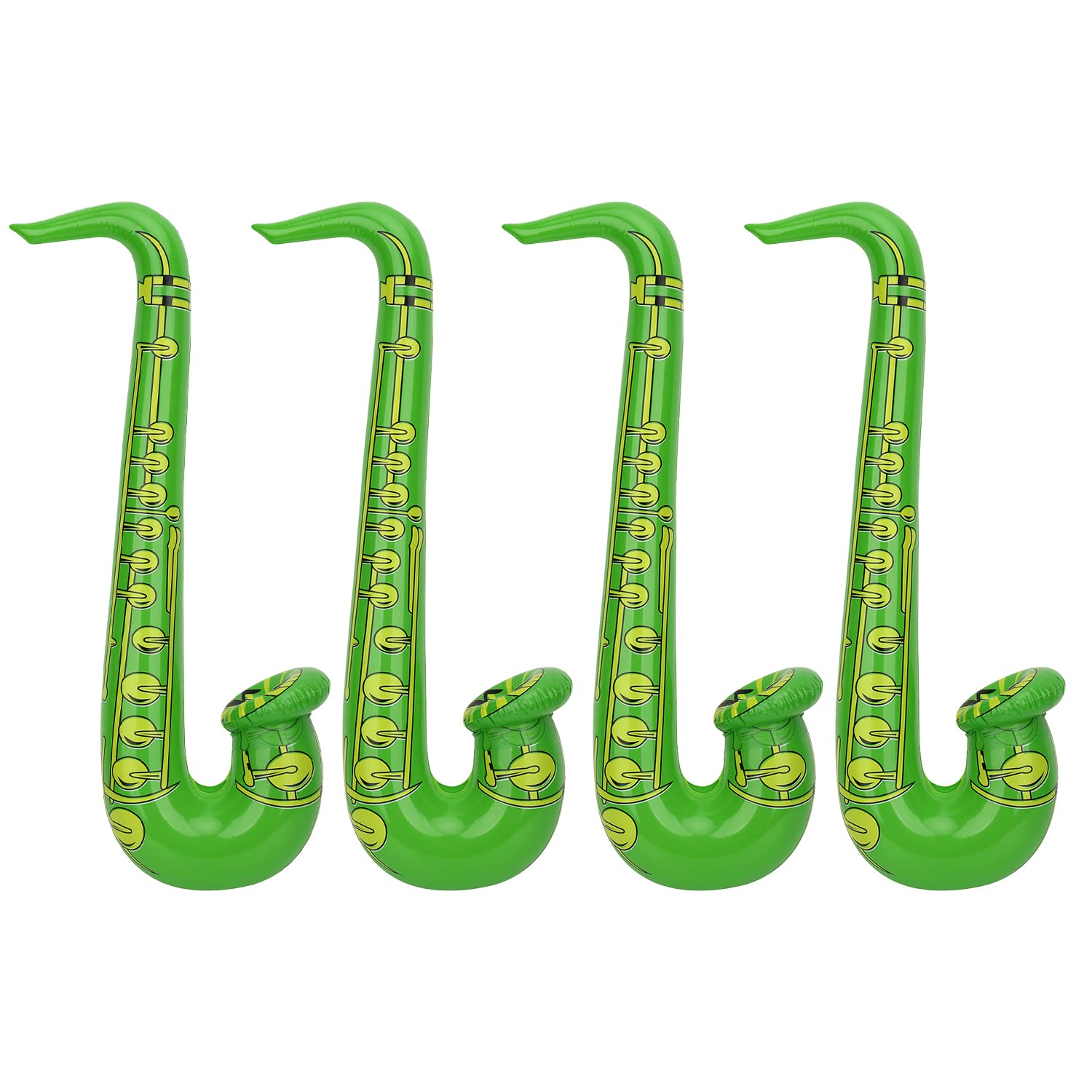 Trimming Shop Inflatable Saxophone Balloon 4pcs, Green