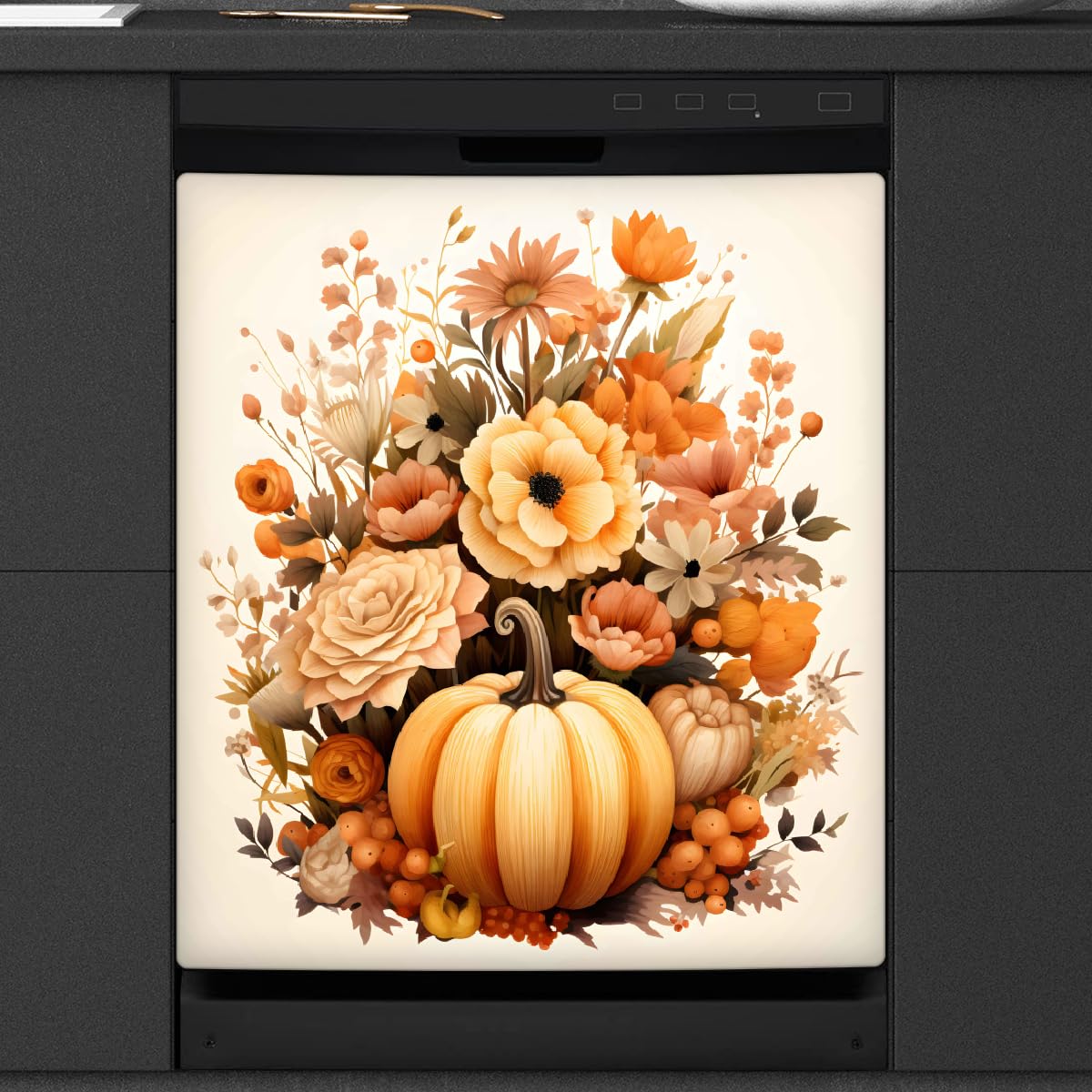 Flower Dishwasher Covers For The Front Magnetic,Sunflowers