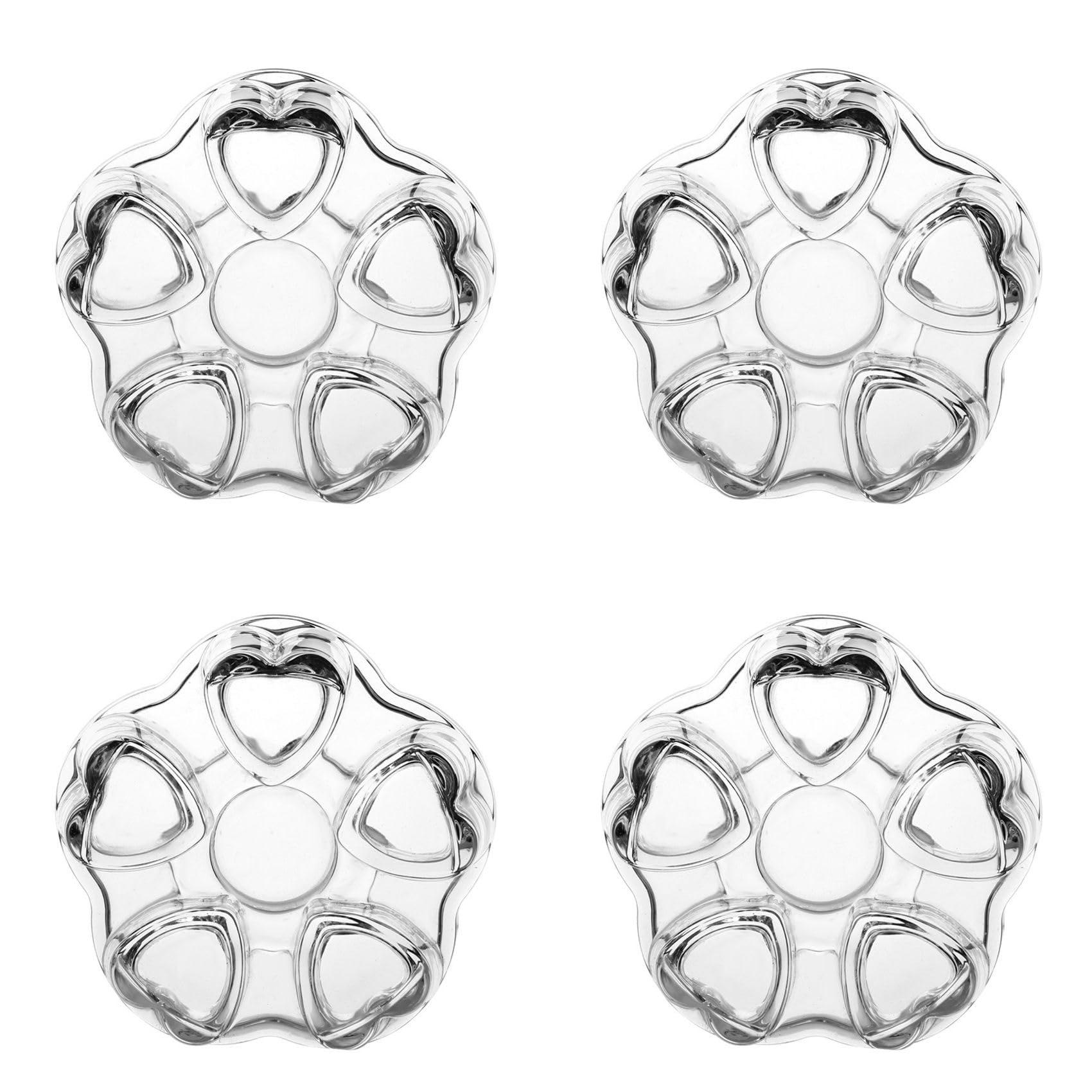 Hndhbfgrt 4X Clear Glass Heat-Resisting Heart Shape Teapot' Warmer Heater Base Candle Holder