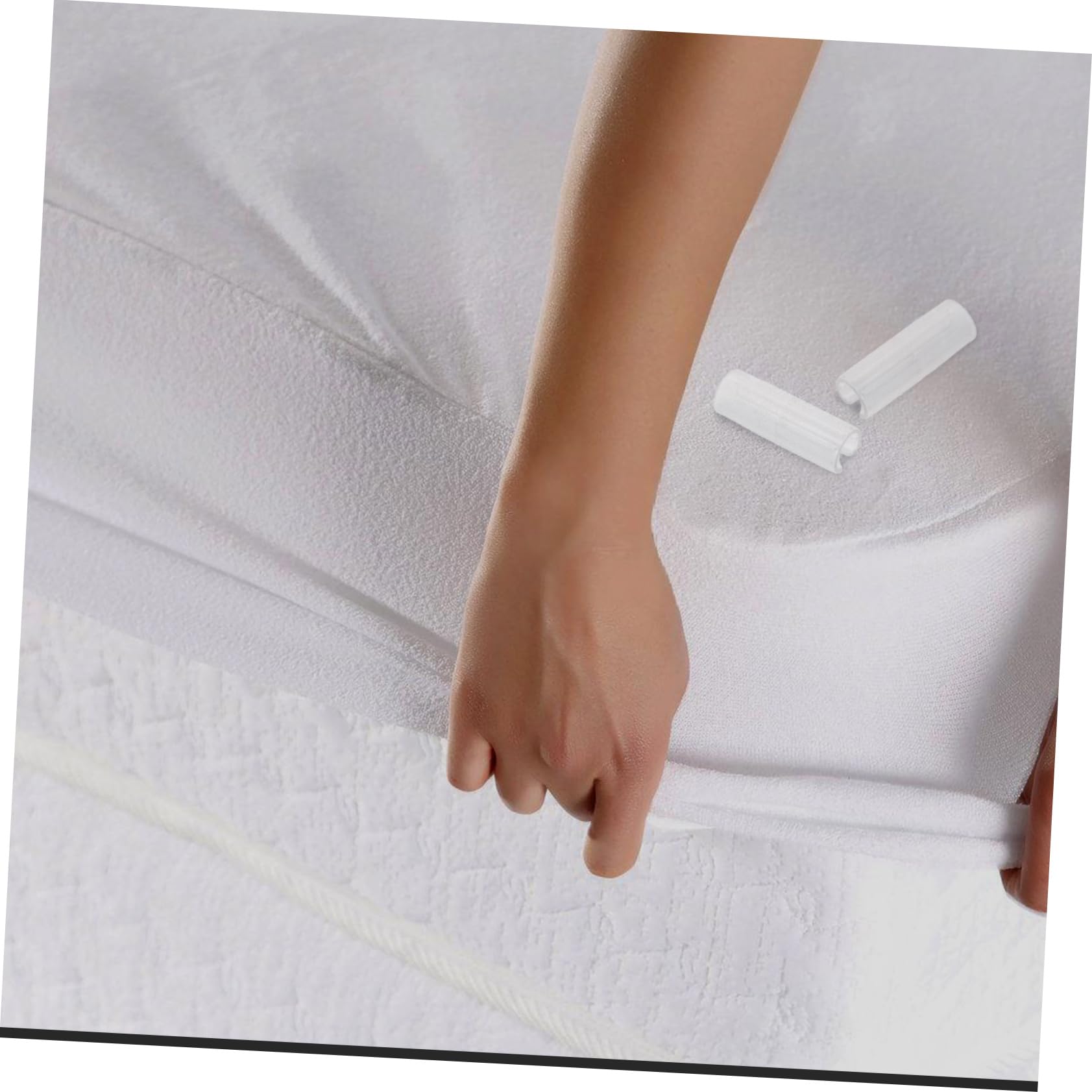 Amosfun 120pezzi Clip Fissaggio Lenzuola Antiscivolo Trasparenti per Tieni Spostamenti per e
