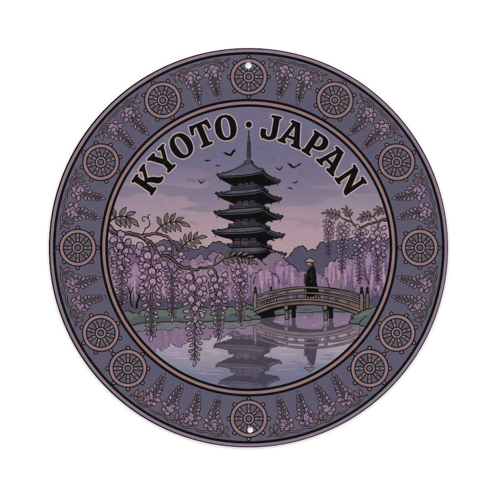 Kyoto To Ji Pagoda Japanese Heritage Old Town Temple Metal Tin Sign