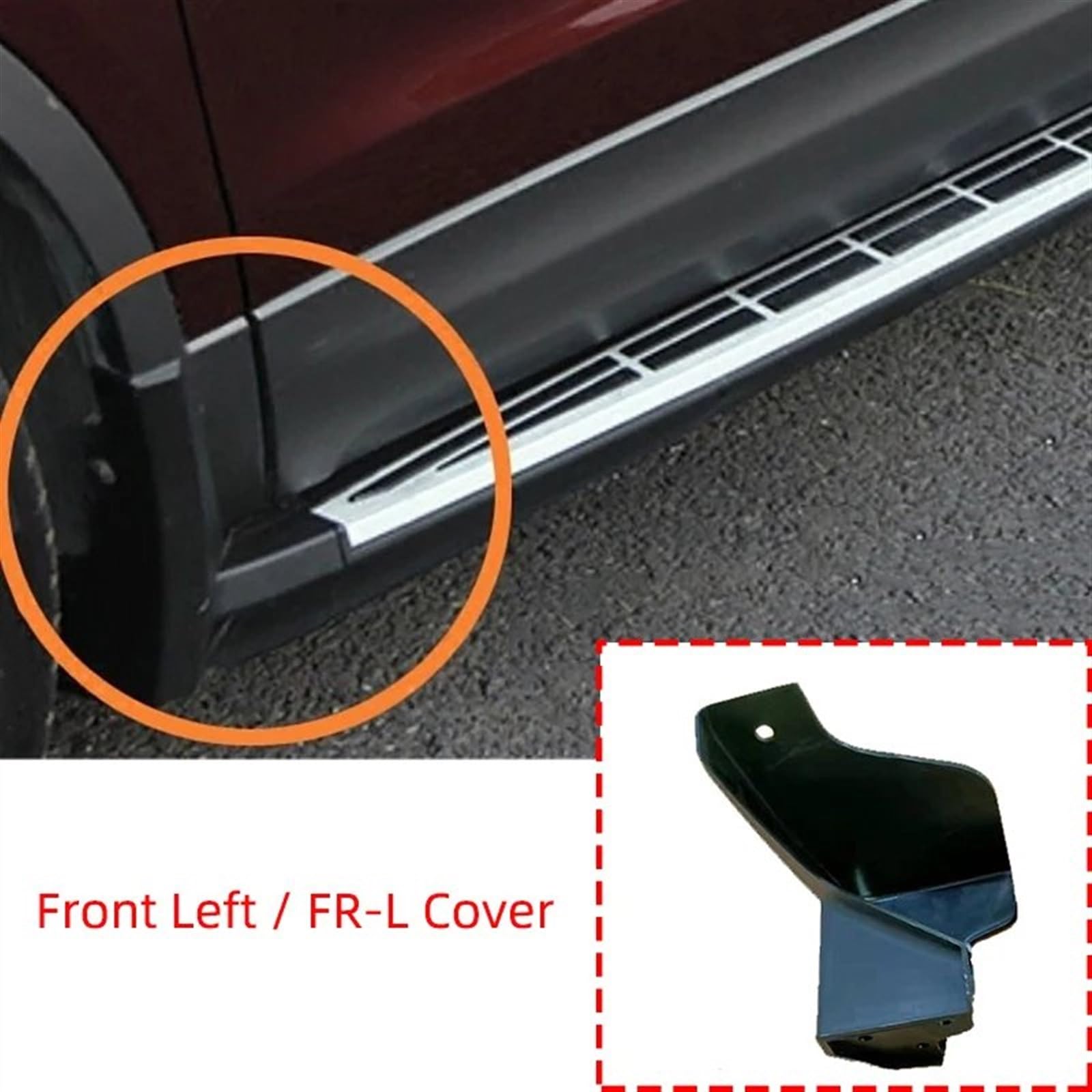 Faldón Lateral para Nissan para Qashqai J11 2016 2017 2018 2019 2020 Tapa Extremo Estribo Lateral Puerta Coche Estribo Tapa Tapón Extremo Car Side Faldón(Whole Kit 4pcs)