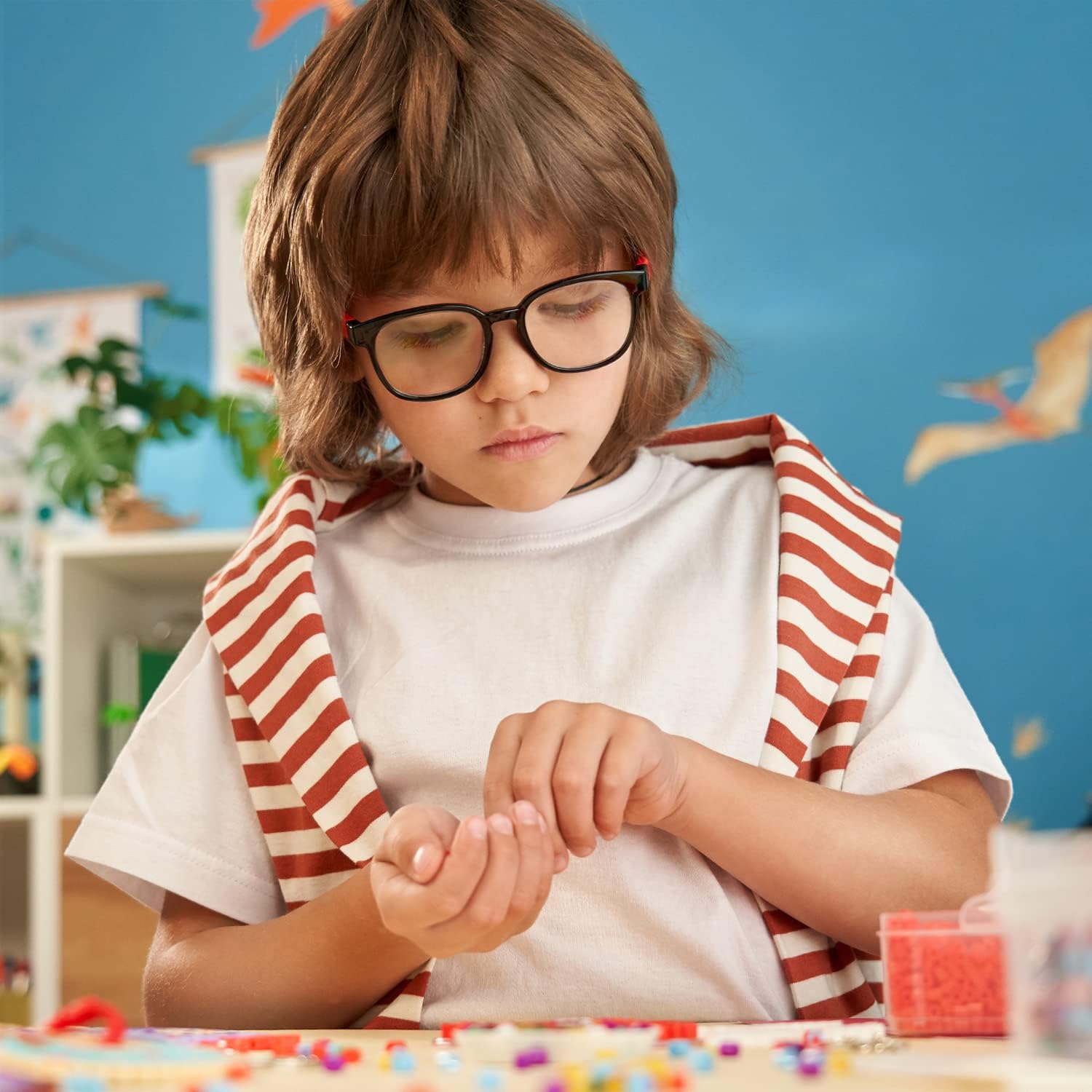 ARTEZA Kids Heat Fuse Beads, 12,000 Iron Beads, 12 Colors, 35 Animal-Themed Designs, 5 Templates, 10 Key Rings, Kids Activities and Craft Supplies for Indoor Play and After-School Activities - Image 5