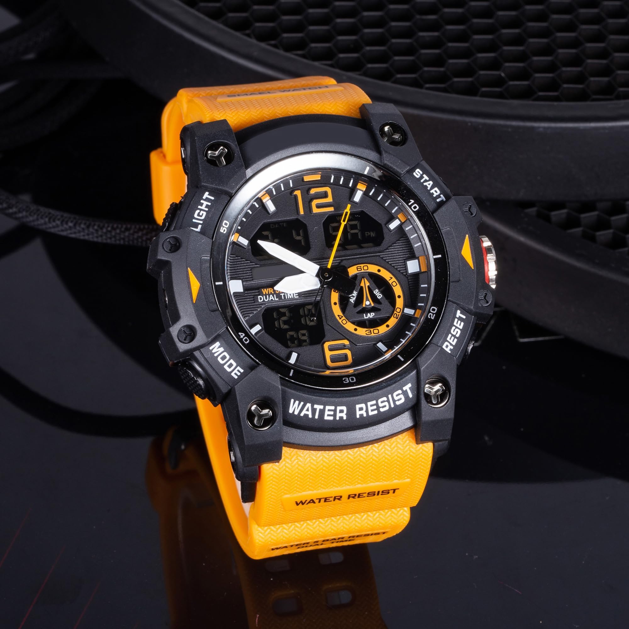 findtime Montres militaires pour homme - Montre numérique et analogique - Étanche - Montre sportive - LED - Calendrier - Réveil - Chronomètre avec bracelet - Montre tactique - Pour homme - Extérieur