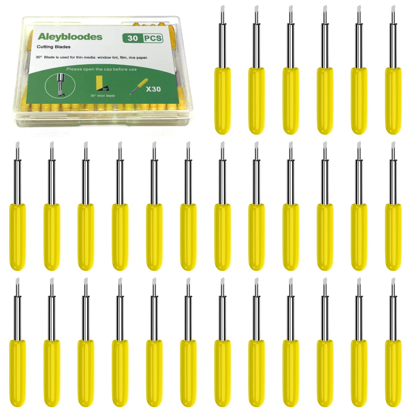 30PCS Premium Fine Point Blade Compatible with Cricut Explore Air 2/Explore 3, Replacement Cutting Blades Compatible with Cicut Maker/Maker 3, Can Cut Most thinner Materials…