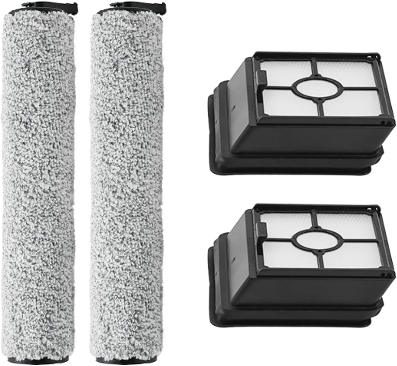 Spare Part Roller Brush, Hepa Filter, Compatible with Midea X6 / X8 / X9 / X9 Pro / FC9 / G3 / G4 / GX3, Spare Part for Handheld Vacuum Cleaner Accessories (Set 02)