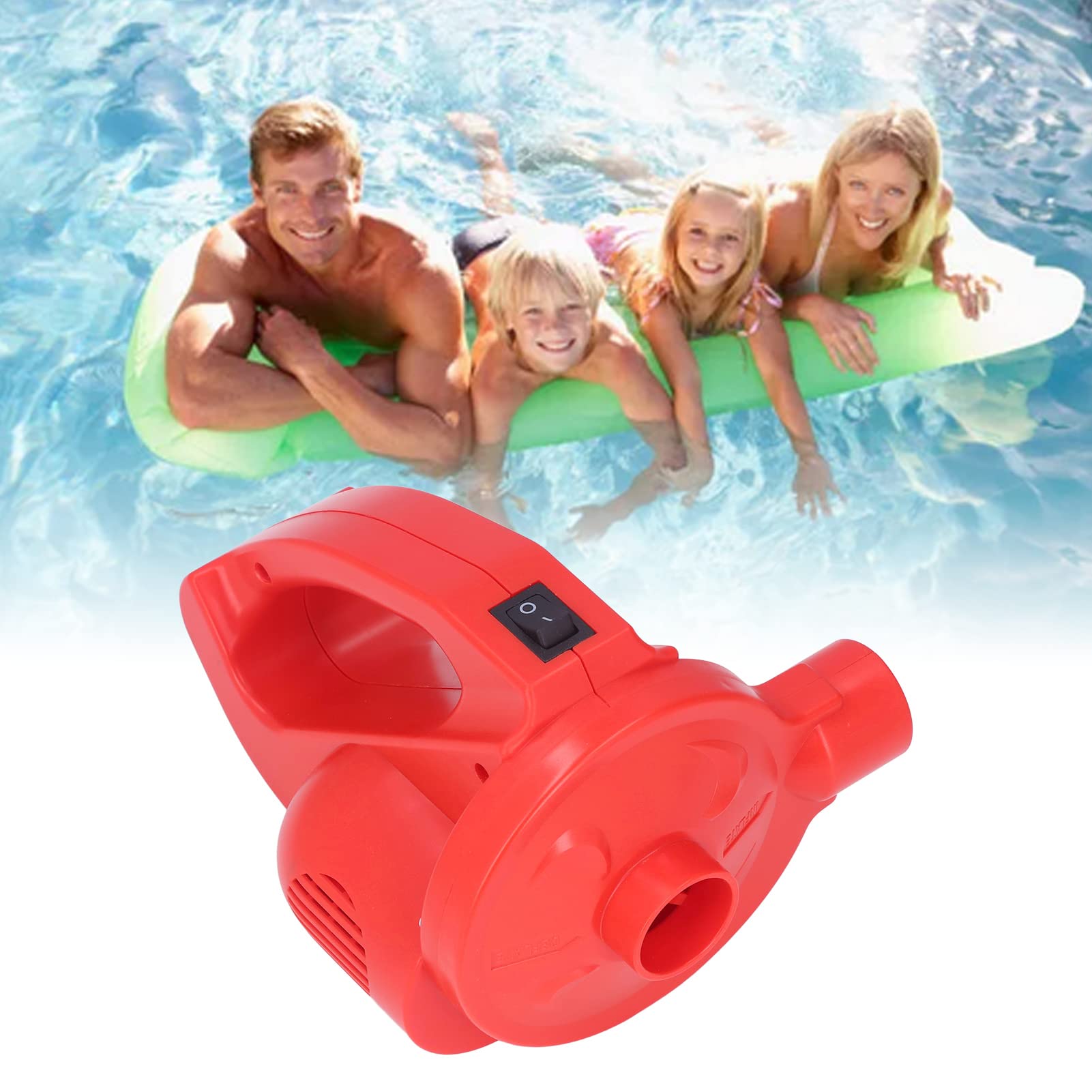 Pompe à air pour gonflables, Pompe électrique 4KPA pour Matelas pneumatique, avec Batterie Rechargeable 2000 mAh et 3 Buses de gonflage pour Matelas pneumatique, Bateau, Anneau de Natation