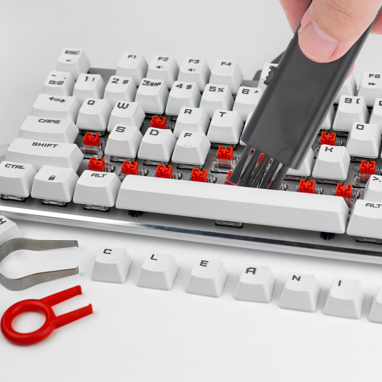 Angoily 4stücke Tastatur-reinigungsbürste Mit Antistatik-Funktion Und Keycap-Puller Effektives Reinigungswerkzeug Für Pc Laptop Und Tablet Zur Entfernung Von Und Schmutz