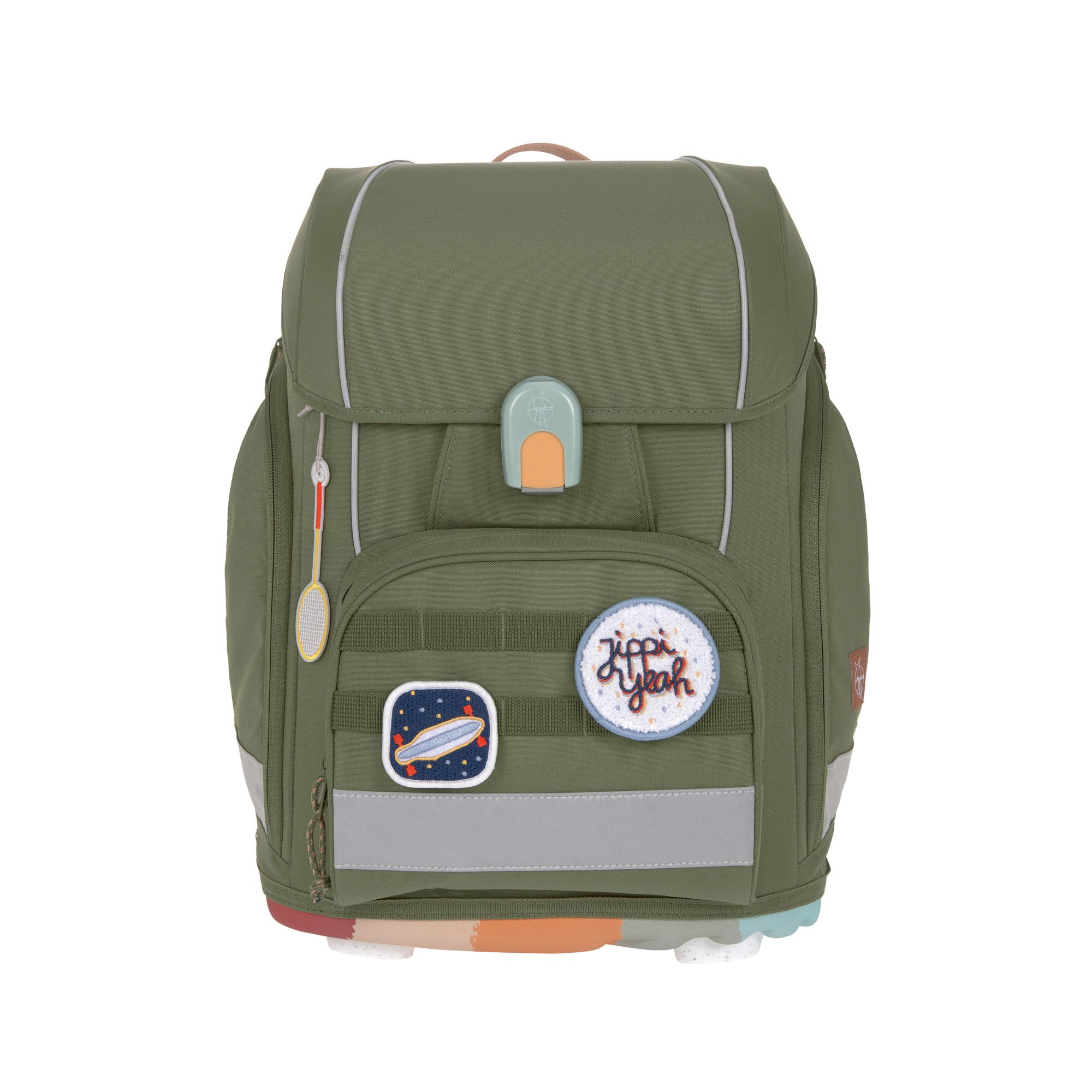 LÄSSIG 7-teiliges Schulranzen Set Kinder/School Set Boxy Unique olive