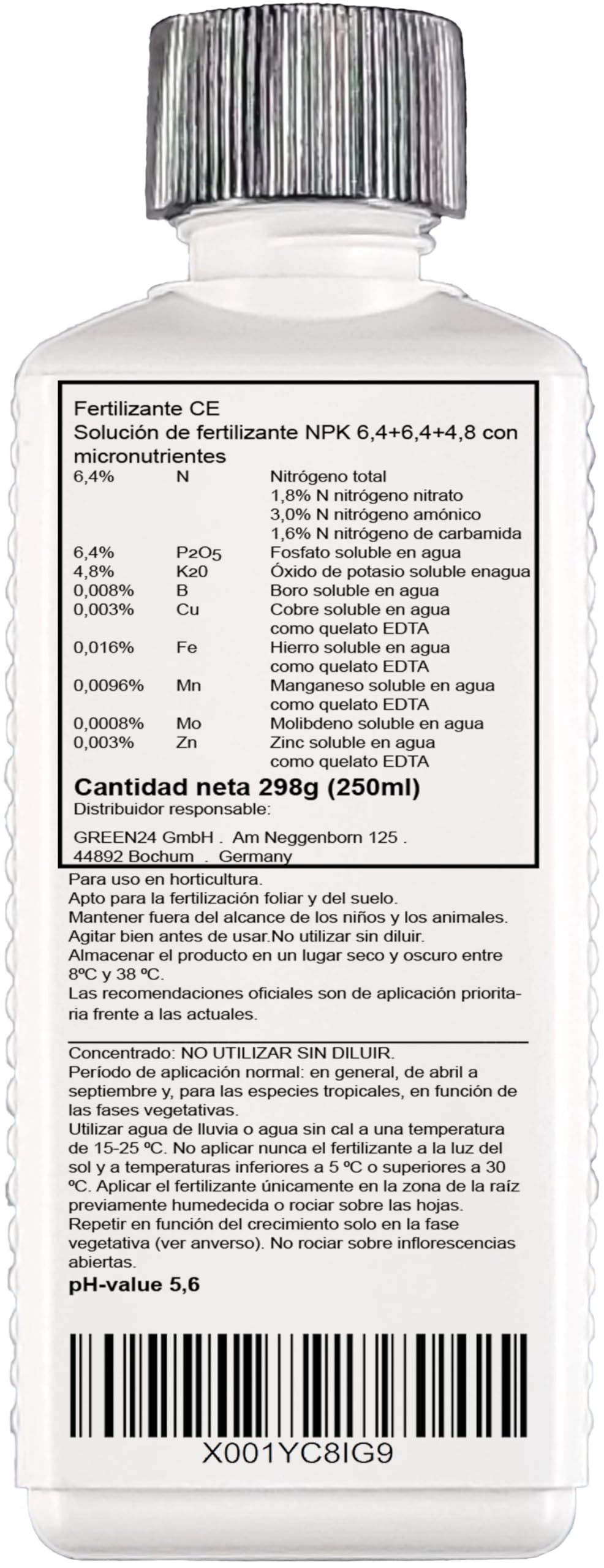 Fertilizante NPK de alta tecnología para árboles en flor, magnolias, tulipanes, campanillas, trompetas, cerezos ornamentales, cornejos en flor, etc. (250ml)