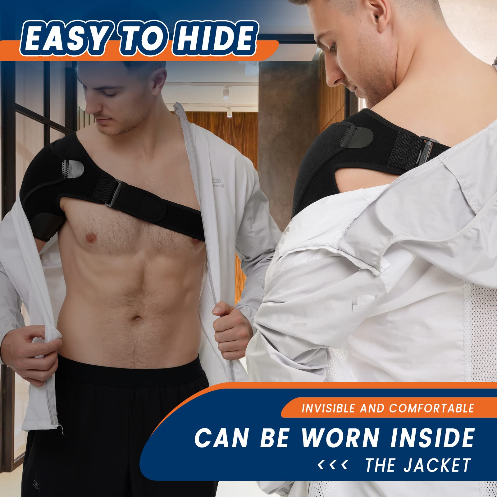 Shoulder Brace for Women and Men , Pain Relief Support Compression Torn