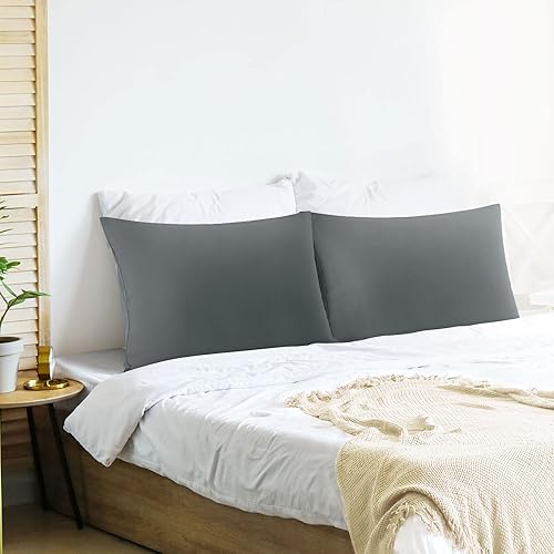 Miniatura 3 de PiccoCasa Isabelline - Juego de 2 fundas de almohada refrescantes de lujo, tamaño King, fundas de almohada suaves y transpirables con cierre de