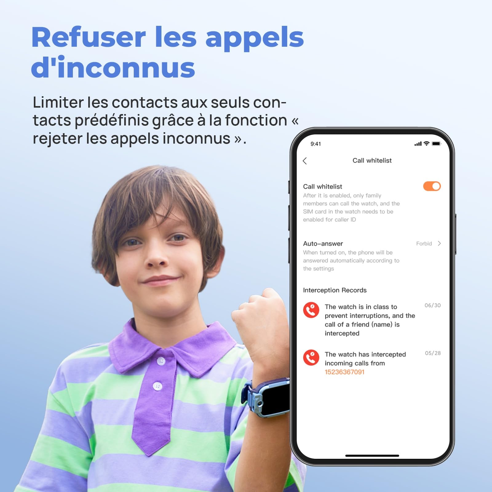 Mibro Kids Watch Phone Z5 Montre Connectée Enfant 4G Double Caméra 2MP, Localisation GPS 7-en-1, Alerte SOS, Autonomie 5 Jours - Idéal Sécurité et Communication, Bleu