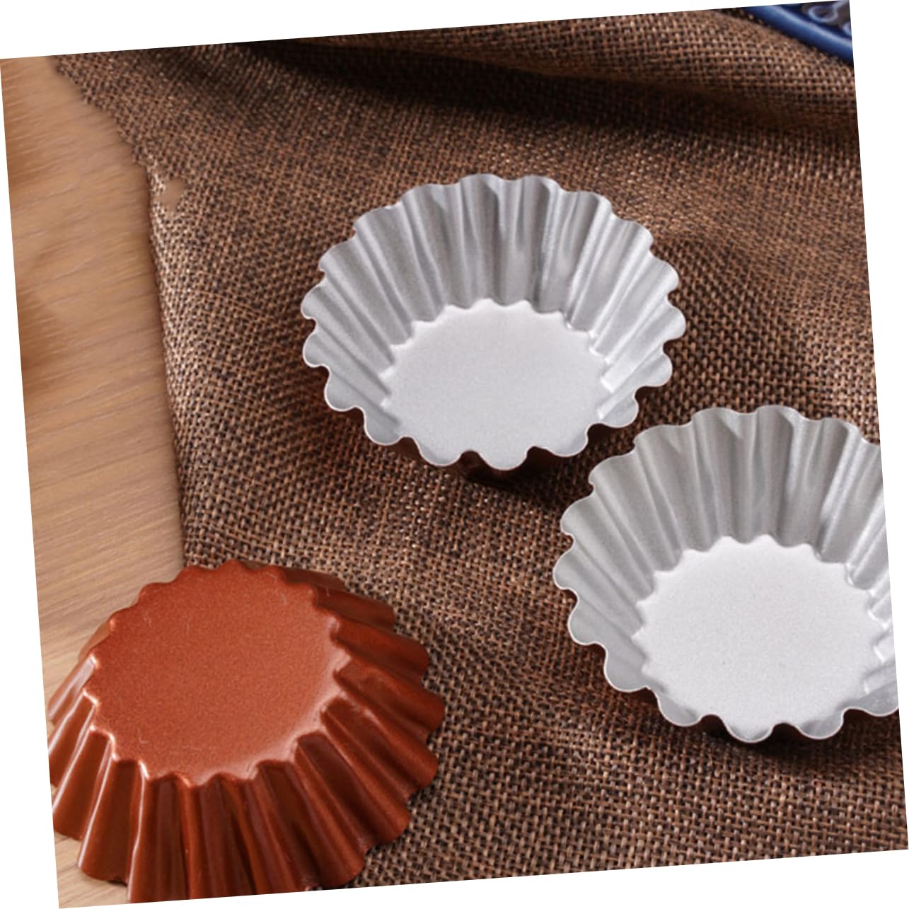 Amosfun Piezas molde redondo para tarta de huevo molde muffins utensilios de cocina moldes de tarta para hornear taza para hornear muffins moldes para hornear tartas molde para hornear