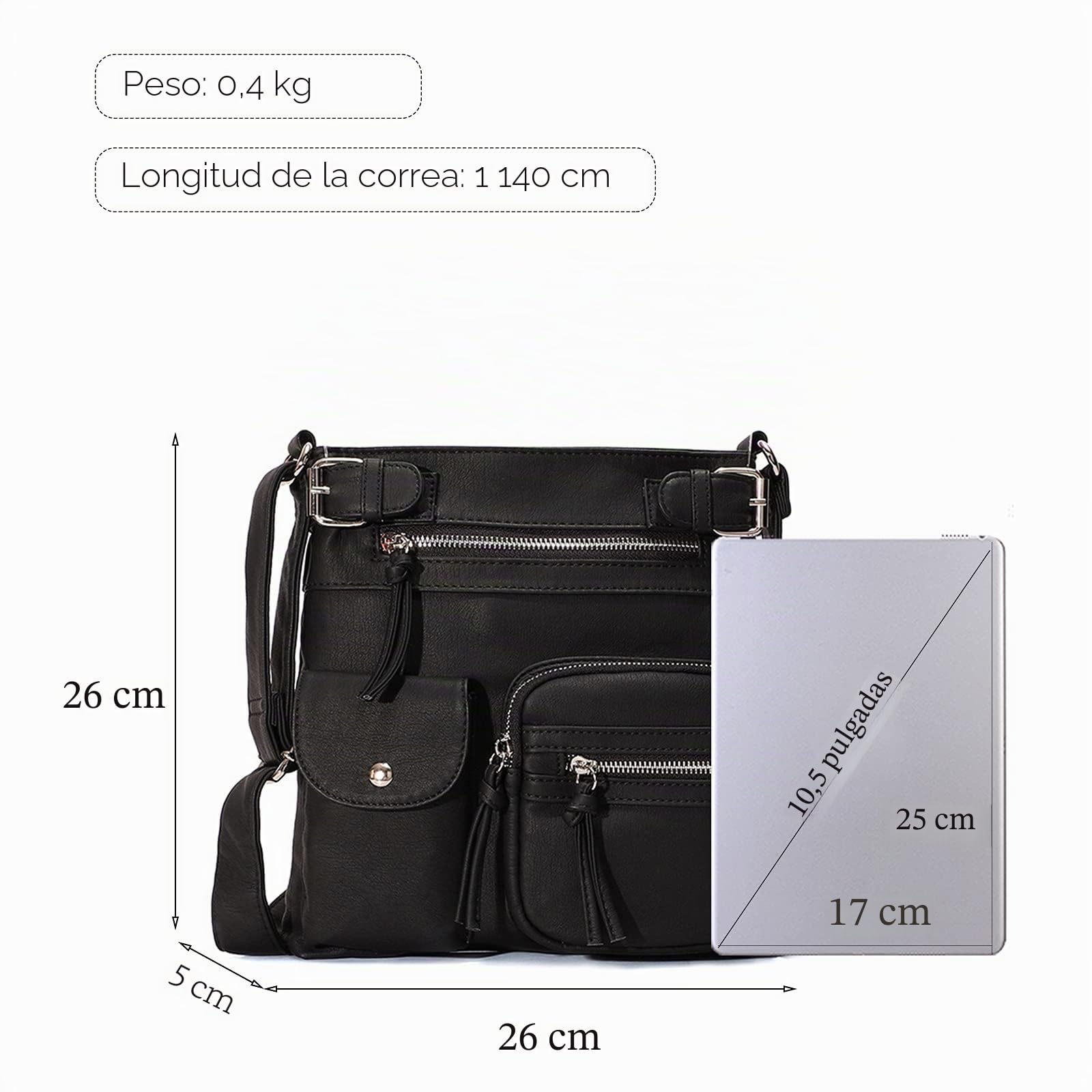 FANDARE Ligero Bolsos Bandolera Mensajero Hombro Cruzados Impermeable pequeño Mujer Señora Adolescentes Bolsos de Mano Niña Escuela Conmutar Viaje Compras Playa Crossbody