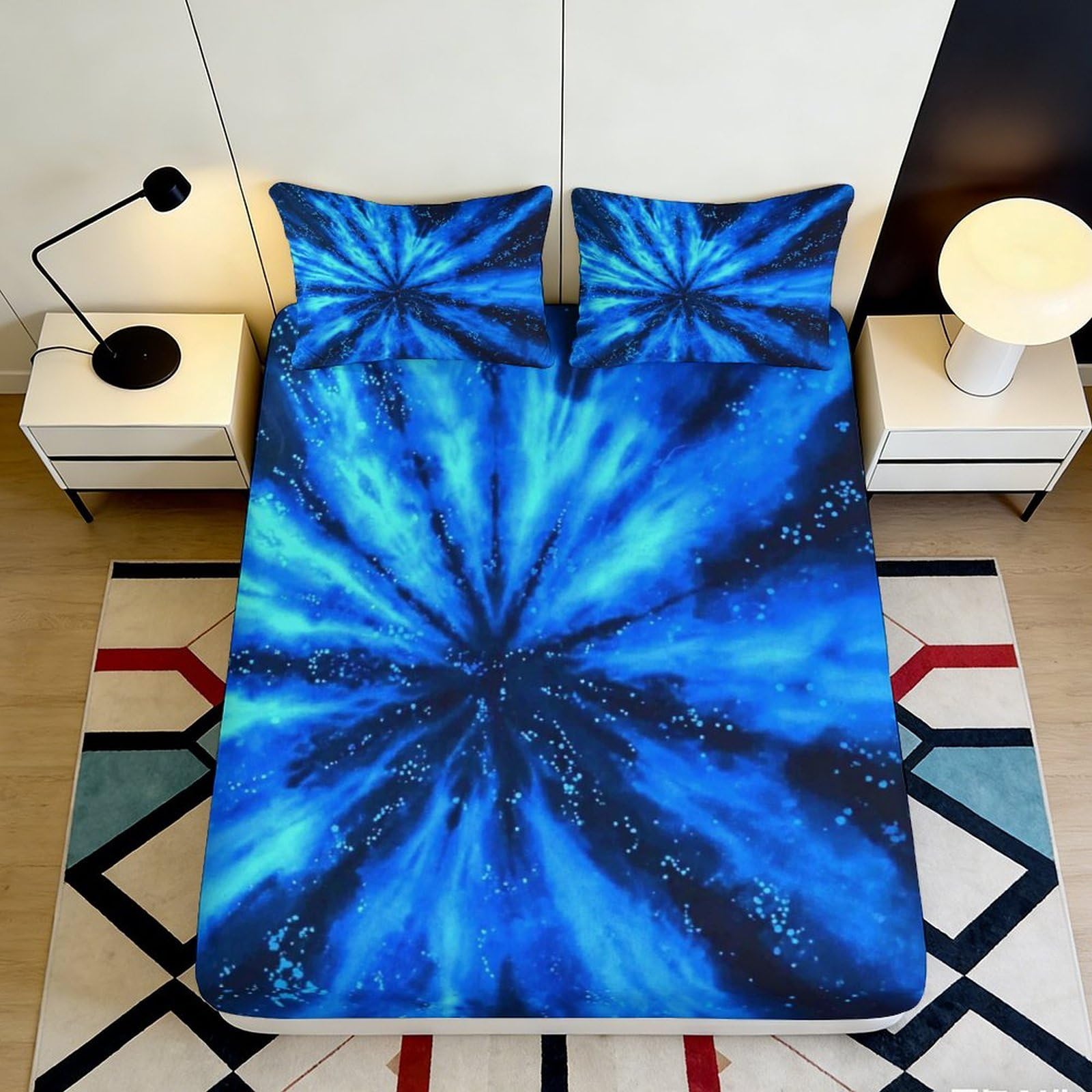 3D Printed Abstract Elephant Fitted Sheet Microfiber Deep Pocket Bedroom Set Abstract Elephant Mattress Fitted Cover Washable 90x200x25cm