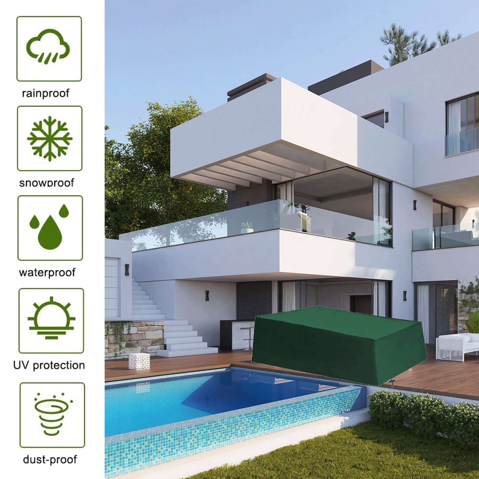 Produktbild von Wasserdichte Fassabdeckung 200l – Staub- & Regenschutz Für Garten, Terrasse & Möbel