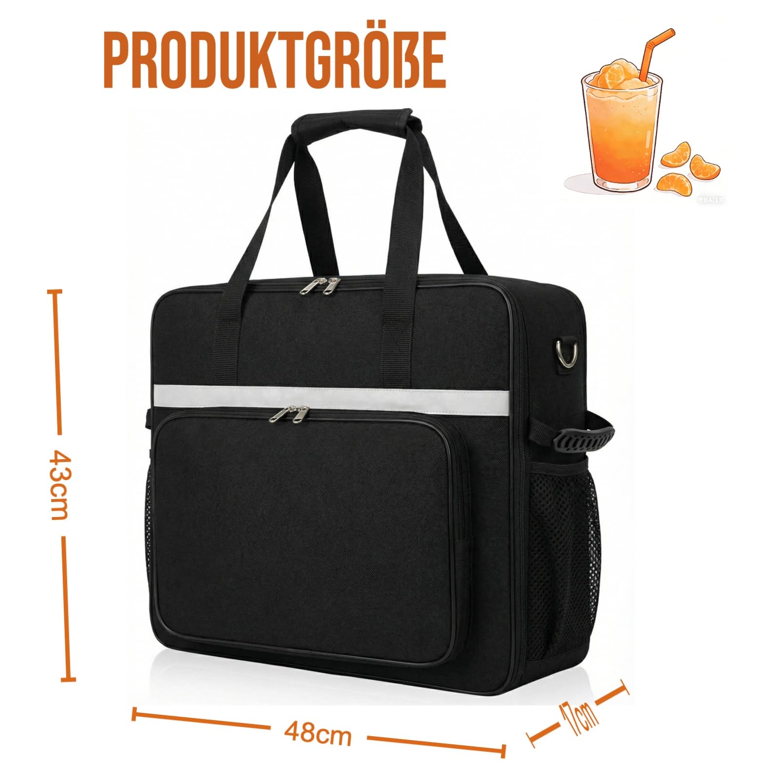 Tragetasche für Ninja Slush Maschine FS301 und FS300, mit Innenriemen und Schultergurten ausgestattet,Slush Maschine aus wasserdichtem 600D-Nylongewebe