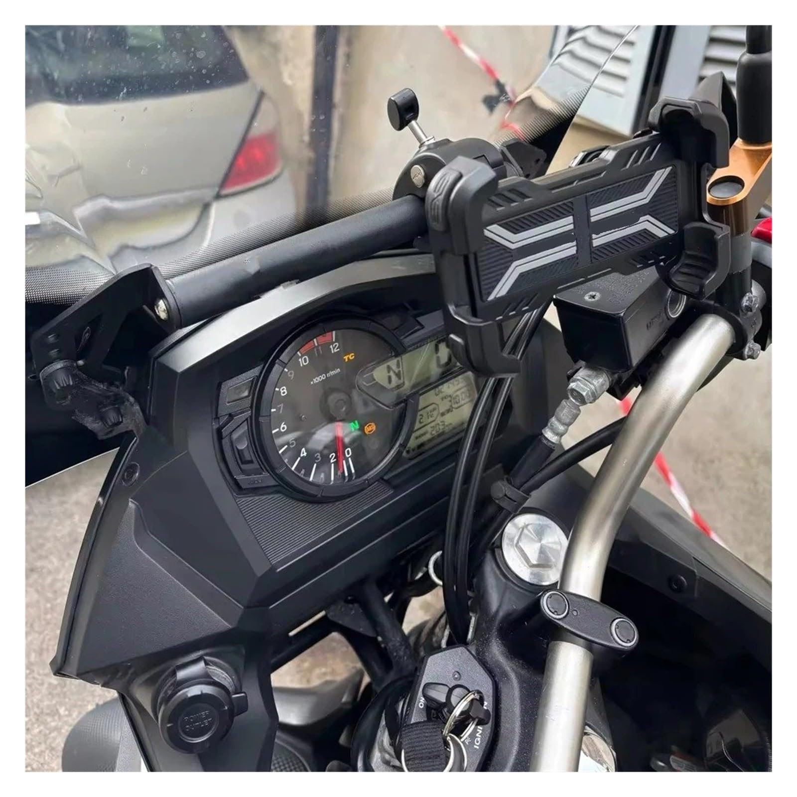 Navi Halterung Für Vstrom DL650 Telefon Halterung Für Suzuki V Für Strom DL1000 DL 650 2014-2019 Navigation Windschutzscheibe GPS Telefon Halter Aluminium