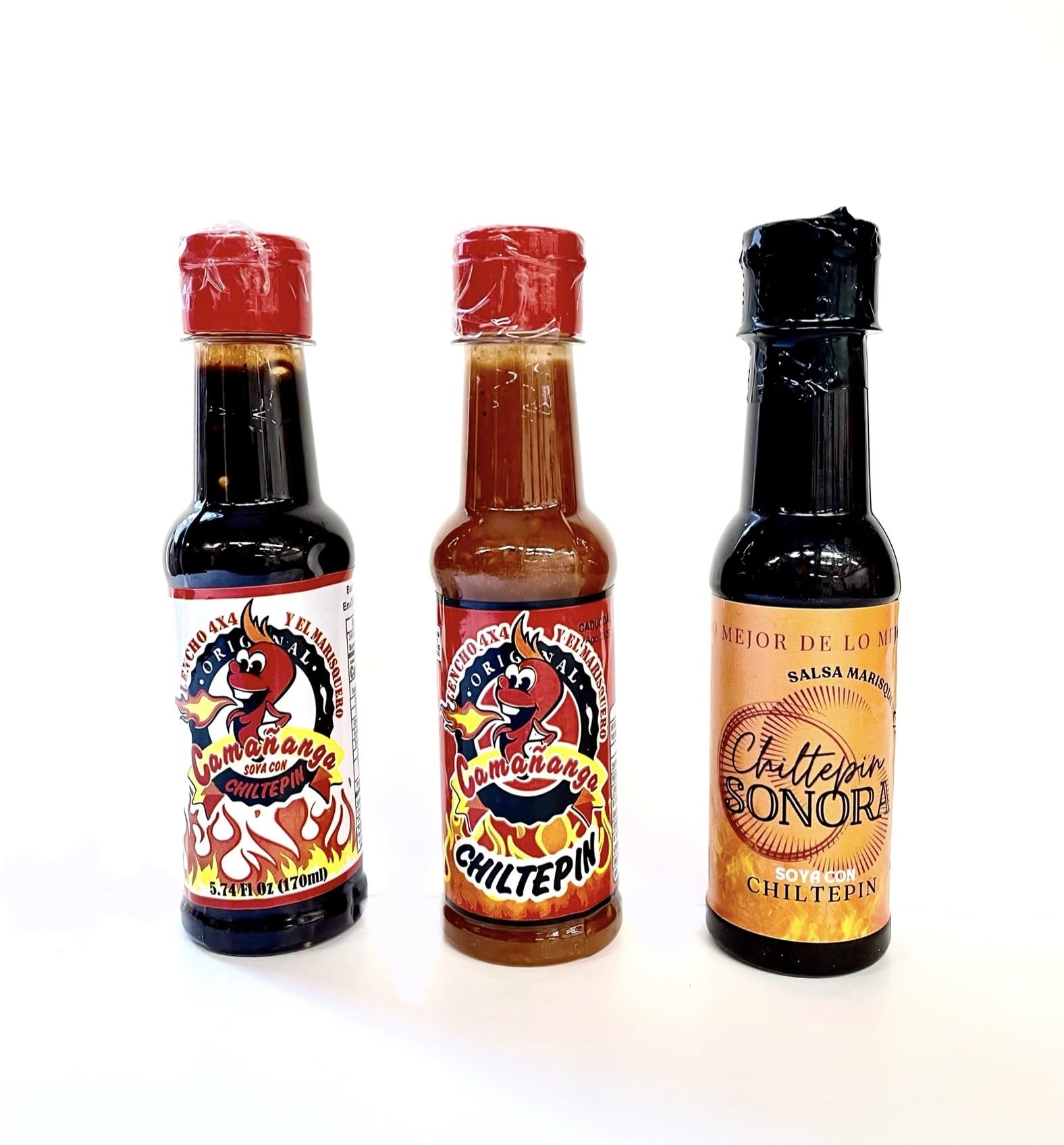Amazon.com : Chiltepin Sonora, La Camananga Roja y Negra Salsa