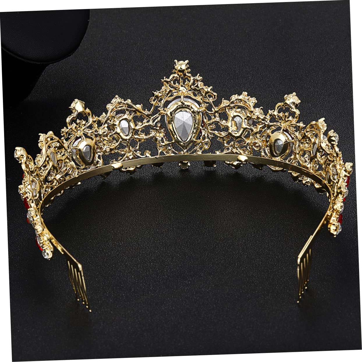 Beaupretty 3 Piezas Novia De Cristal y Tiaras De Cristal Dorado Para Damas Tiara Para La Boda De La Novia Reina Tiara Para Mujer De Boda Hada De Las Mujeres