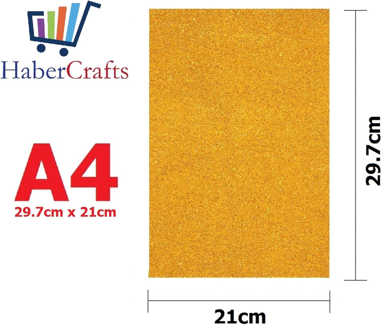 Habercrafts A4 srebrne brokatowe karty nie gubią się, błyszczące arkusze rzemieślnicze, 250 g/m², brokatowa, karton, bezkwasowe (10 arkuszy)