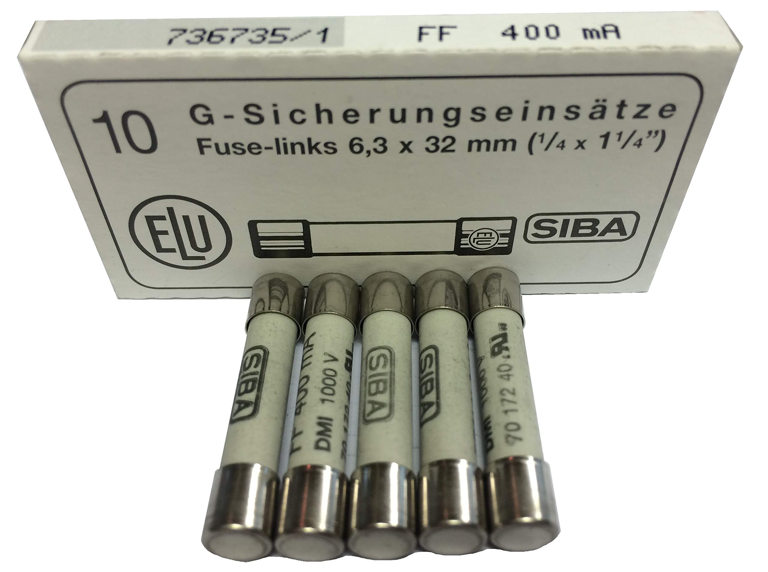 SIBA Fuse 70 172 40 7017240 70-172-40 400mA 1000V DMI Fuse JPSF083 (5) (x5 Fuses)