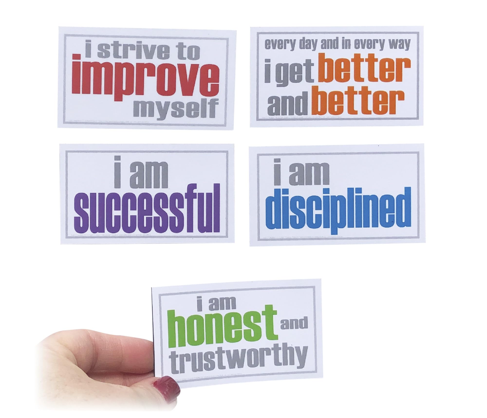 Inspired Minds Inner Strength Booster Magnets, Assorted, Set of 5
