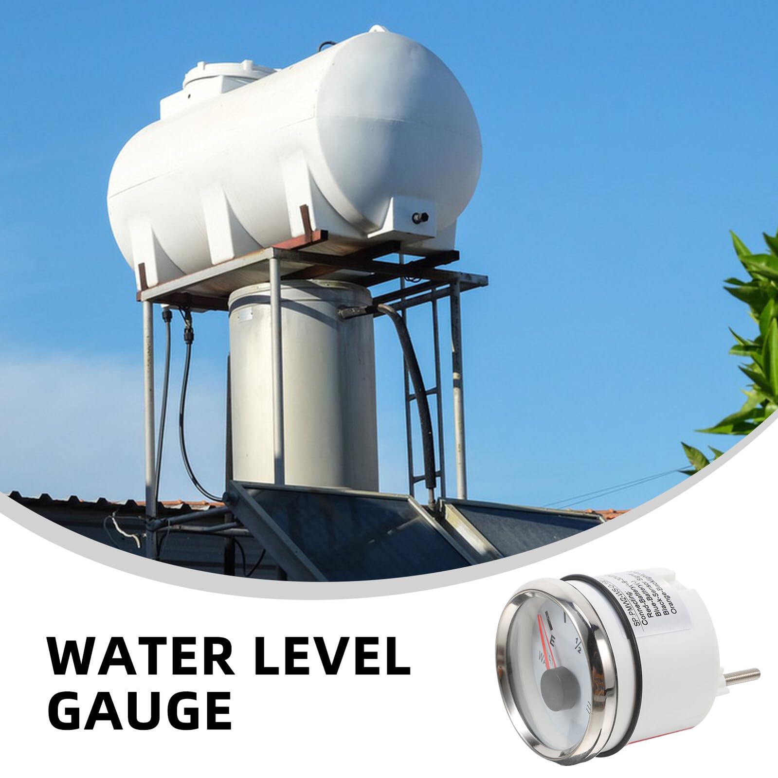 Wasserstandsanzeiger 52mm Edelstahl aus Wassertanks | Einfache Bedienung, Kompakt und Leicht, Misst den Füllstand, Geeignet für Aquarium und Tank