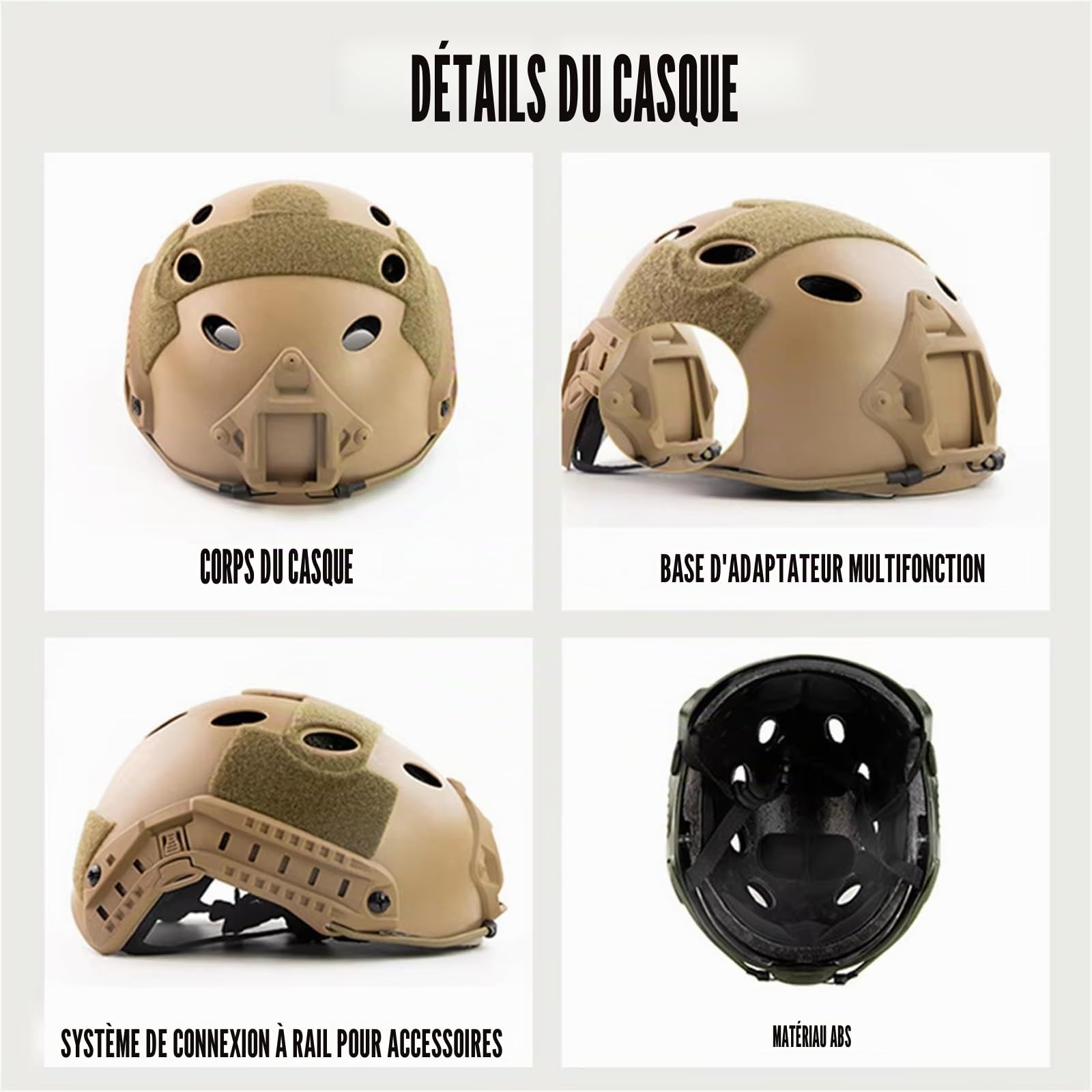 WLXW Casque Tactique CS avec Vision Nocturne, Casque Communication, Support Nylon L4G24, for Paintball, Airsoft, Tir, Cosplay
