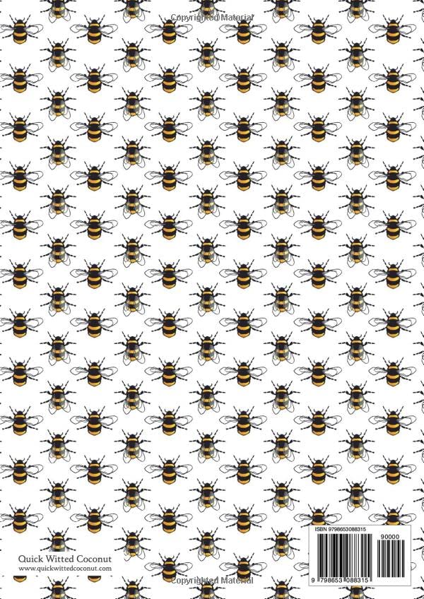 Bumblebee Notebook - Lined Pages - A4 - Premium: (White Edition) Fun notebook 192 lined pages (A4 / 8.27x11.69 inches / 21x29.7cm) - Image 2