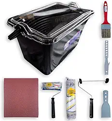 Pintura Compel C/Bandeja 11 Litros Suporte Duplo 46cm Rolo Lã Polipop 46cm Rolo Lã Microfibra - 7 Peças | 0.969