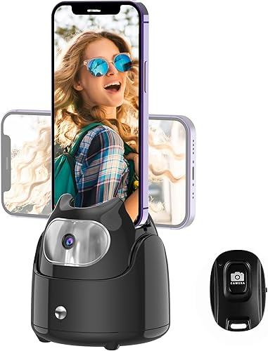 Trípode de seguimiento facial automático, rotación de 360, soporte para teléfono de seguimiento automático, sin aplicación, soporte de cámara de