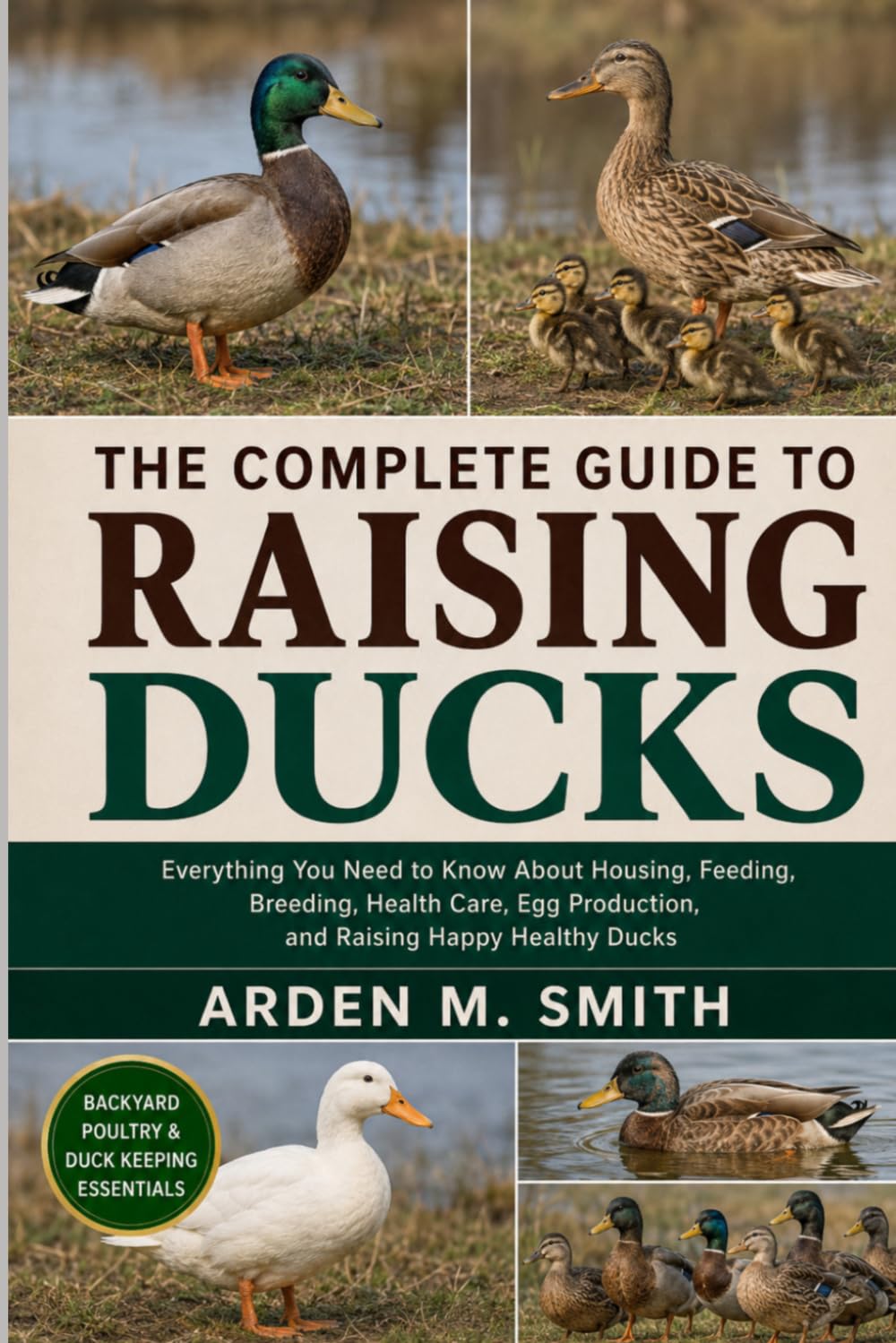 THE COMPLETE GUIDE TO RAISING DUCKS: Everything You Need to Know About Housing, Feeding, Breeding, Health Care, Egg Production, and Raising Happy Healthy Ducks