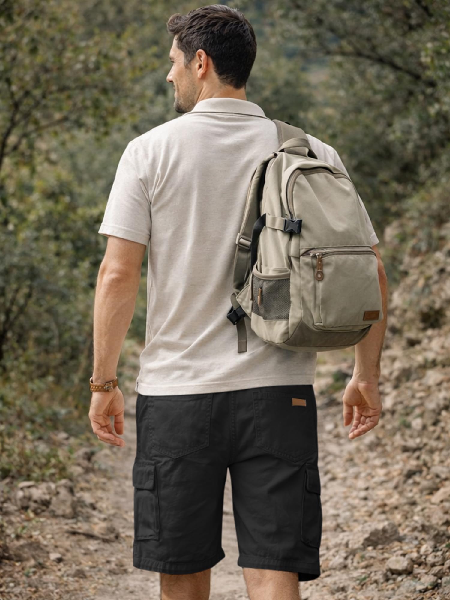 JMIERR Kurze Hosen Herren Baumwolle Cargo Shorts Herren Sommer Freizeithose mit Taschen