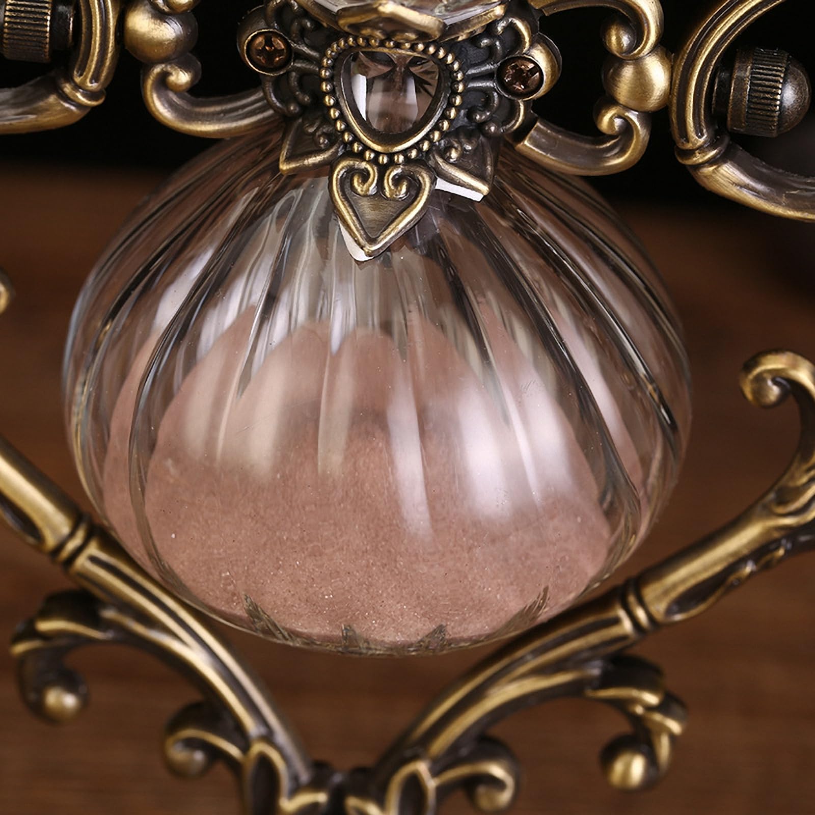 Reloj de Arena de Arena movediza de Arte de Vidrio de 30/60 Minutos de Estilo nórdico, Adornos creativos de Temporizador de Arena de Cuenta Regresiva en Forma de corazón,Style4,30min
