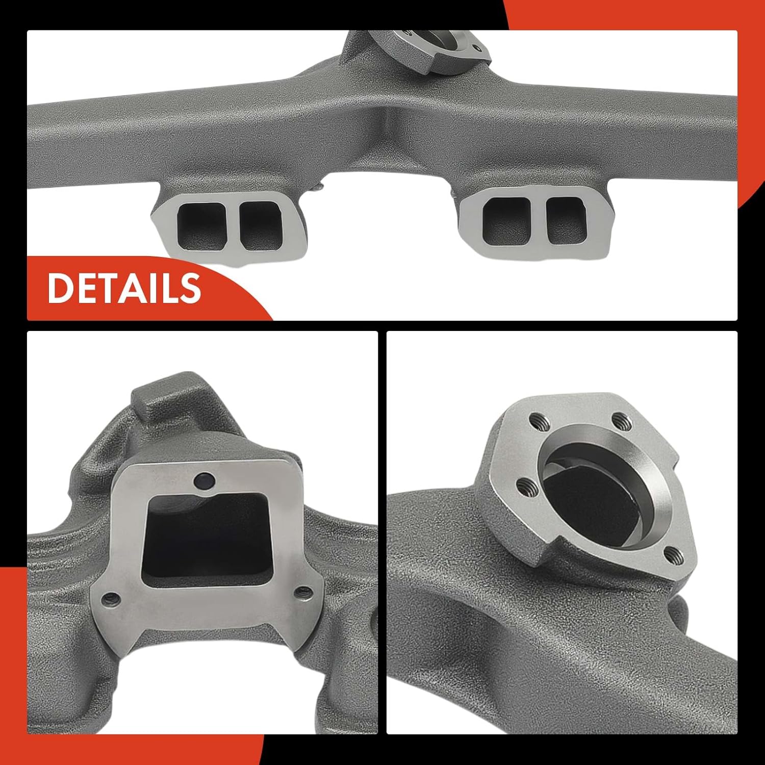 A-Premium Exhaust Manifold Compatible with Chevrolet C10/C20/C301975-1976, K10 1975-1976, K20 1975-1976, K20 Panel 1967, C10 C20 C30 K10 K20 K30 Pickup 1965-1974, C10 C20 C30 Panel