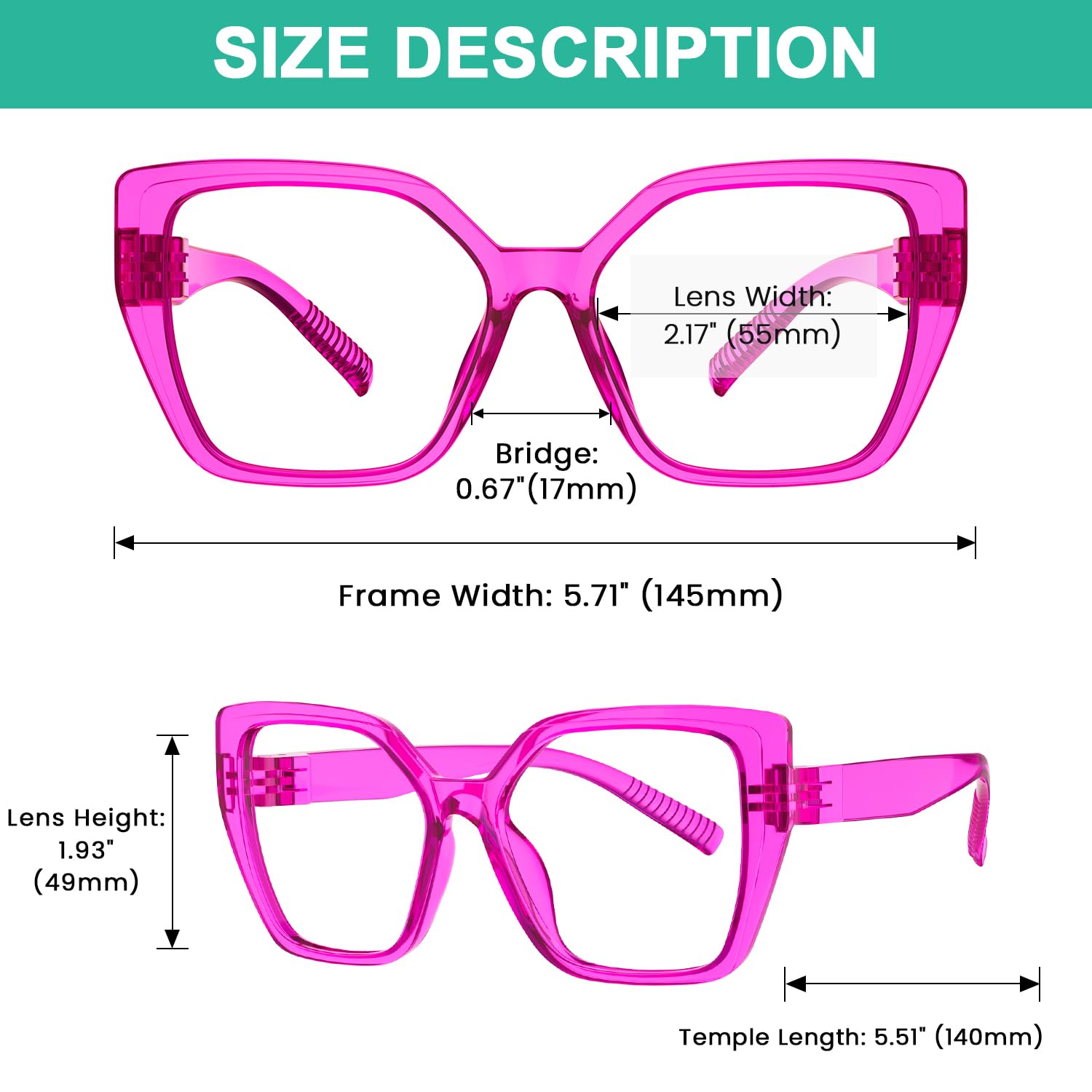 Eyekepper Blaulichtfilter-Lesebrille ohne Metall, schraubenlos mit Feder-Scharnieren Übergröße Cat-Eye 6er-Pack Computer-Lesebrillen für Damen