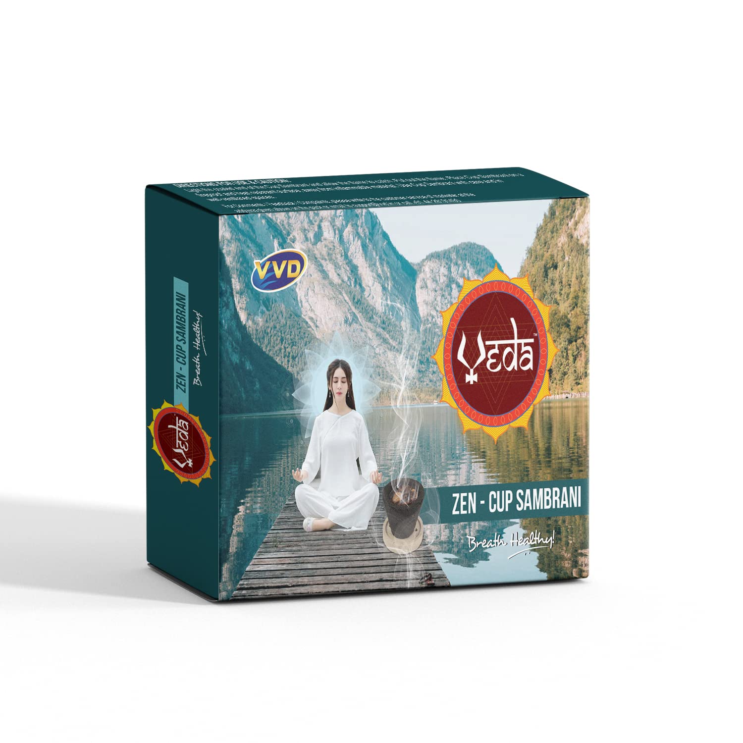 VVD Veda Zen Cup Sambrani (12 Pieces Inside) | Dhoopam Cups | Pooja Essentials | Herbal Sambrani