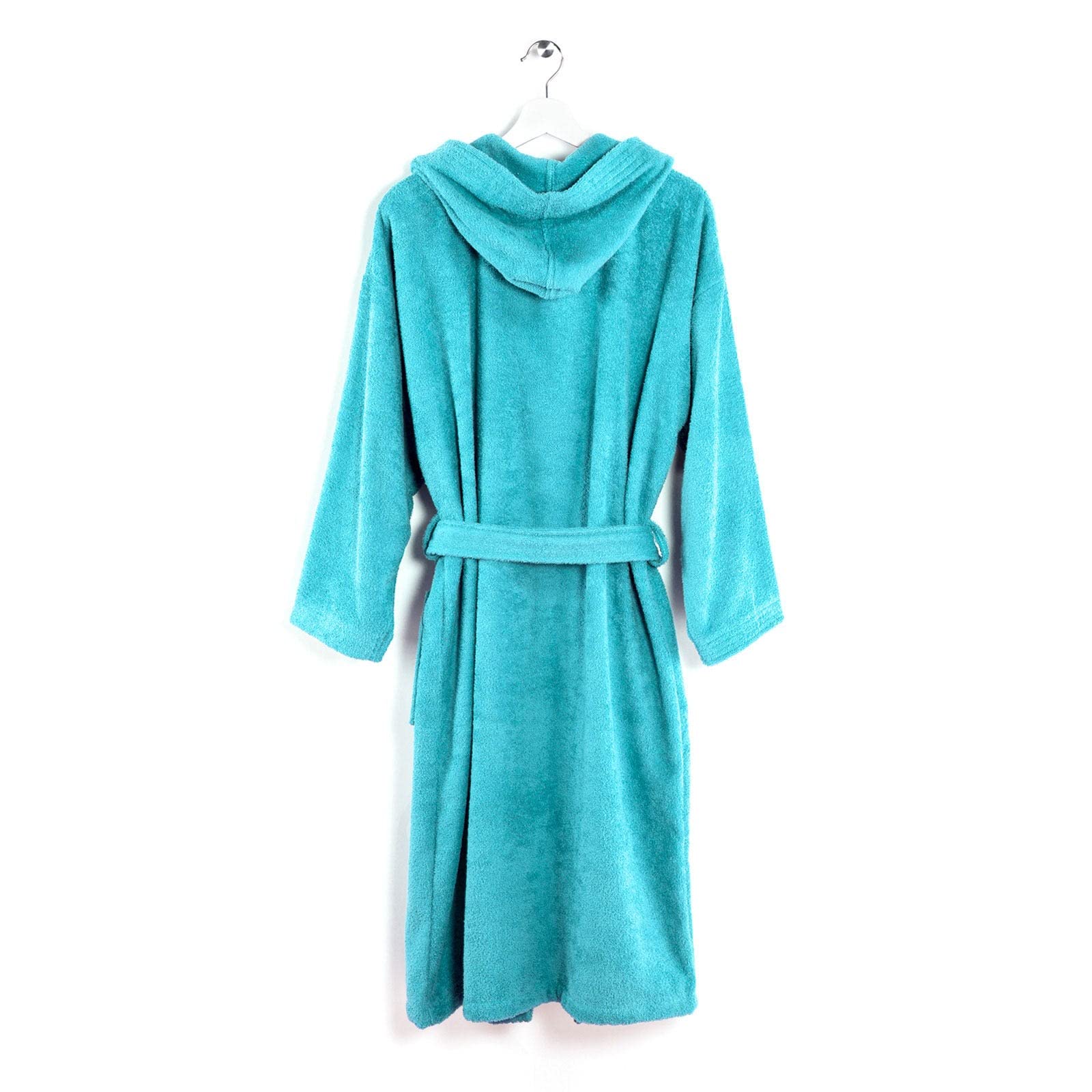 Caleffi - Accappatoio MINORCA per adulti, Donna/Uomo/Unisex con Cappuccio, in Spugna 100% morbido Cotone idrofilo 400gsm, Lavabile in Lavatrice 40° + Asciugatrice, Taglia 3XL Colore ANTRACITE