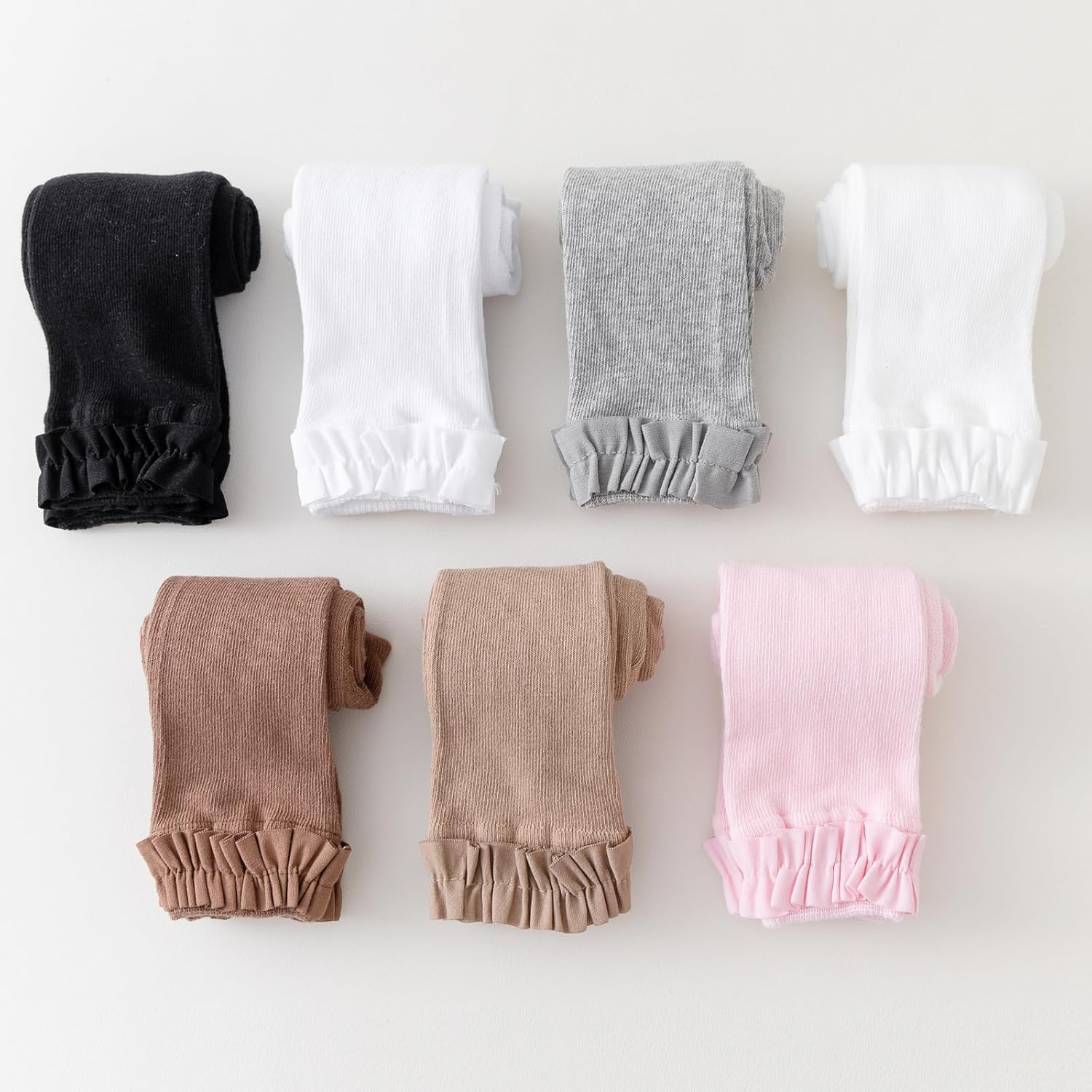 Mini angel Baby Leggings Toddler Footless Tights Girls Ruffle Leggings Kids Cotton Stockings Pants 1/2/3 Pack - Image 7